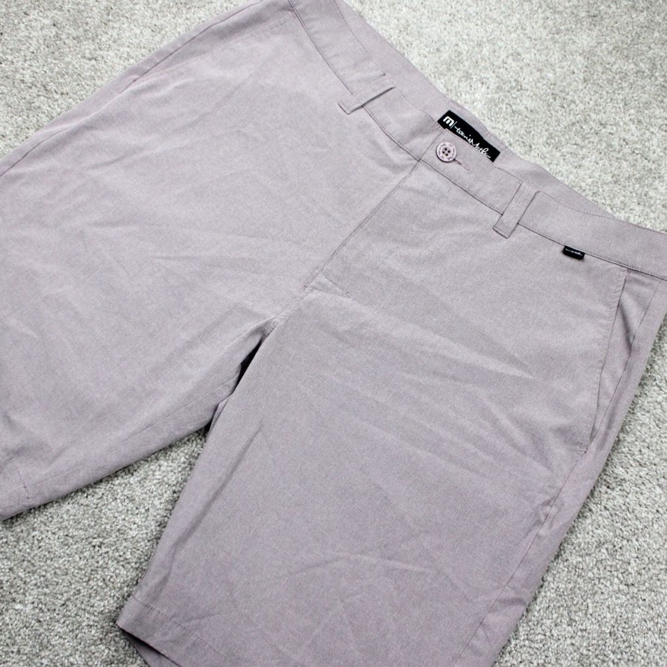 TravisMathew Travis Mathew Beck Shorts Mens 38 Purple Flat Front Golf Stretch 10" Inseam Size US 38 / EU 54 - 2 Thumbnail