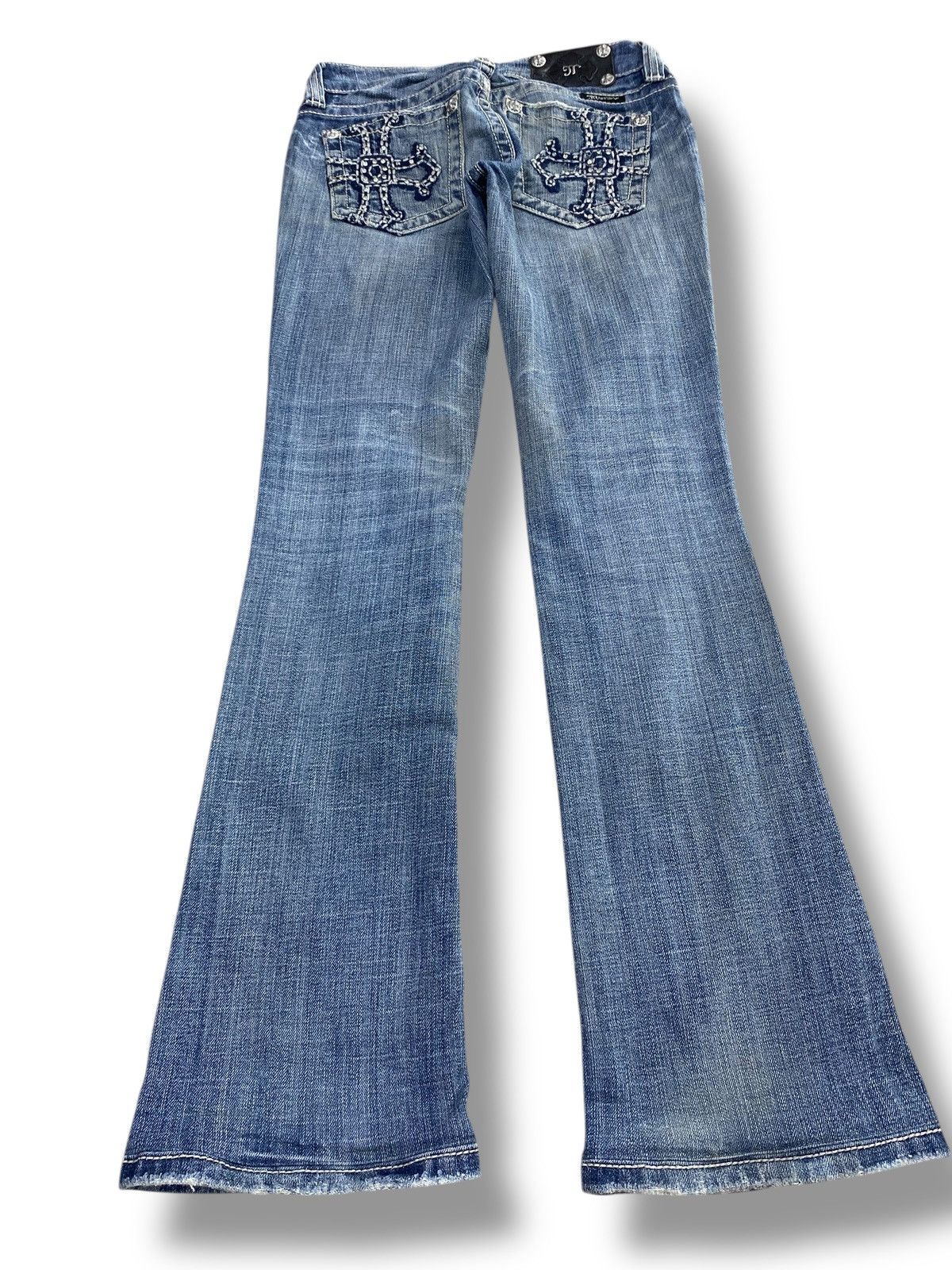 Other Japanese Brand Faded Blue Wash Style Flare Jeans Size US 26 / EU 42 - 3 Thumbnail