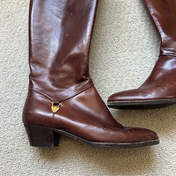 Salvatore Ferragamo Salvatore Ferragamo Brown Heeled Boots Riding Size US 5.5 / IT 35.5 - 3 Thumbnail