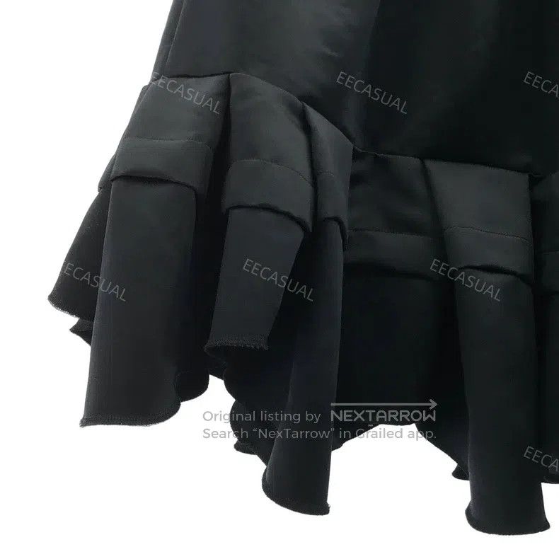 Comme des Garcons Comme Des Garcons size M Black Polyester Satin Pleated Max Size 22" - 3 Thumbnail