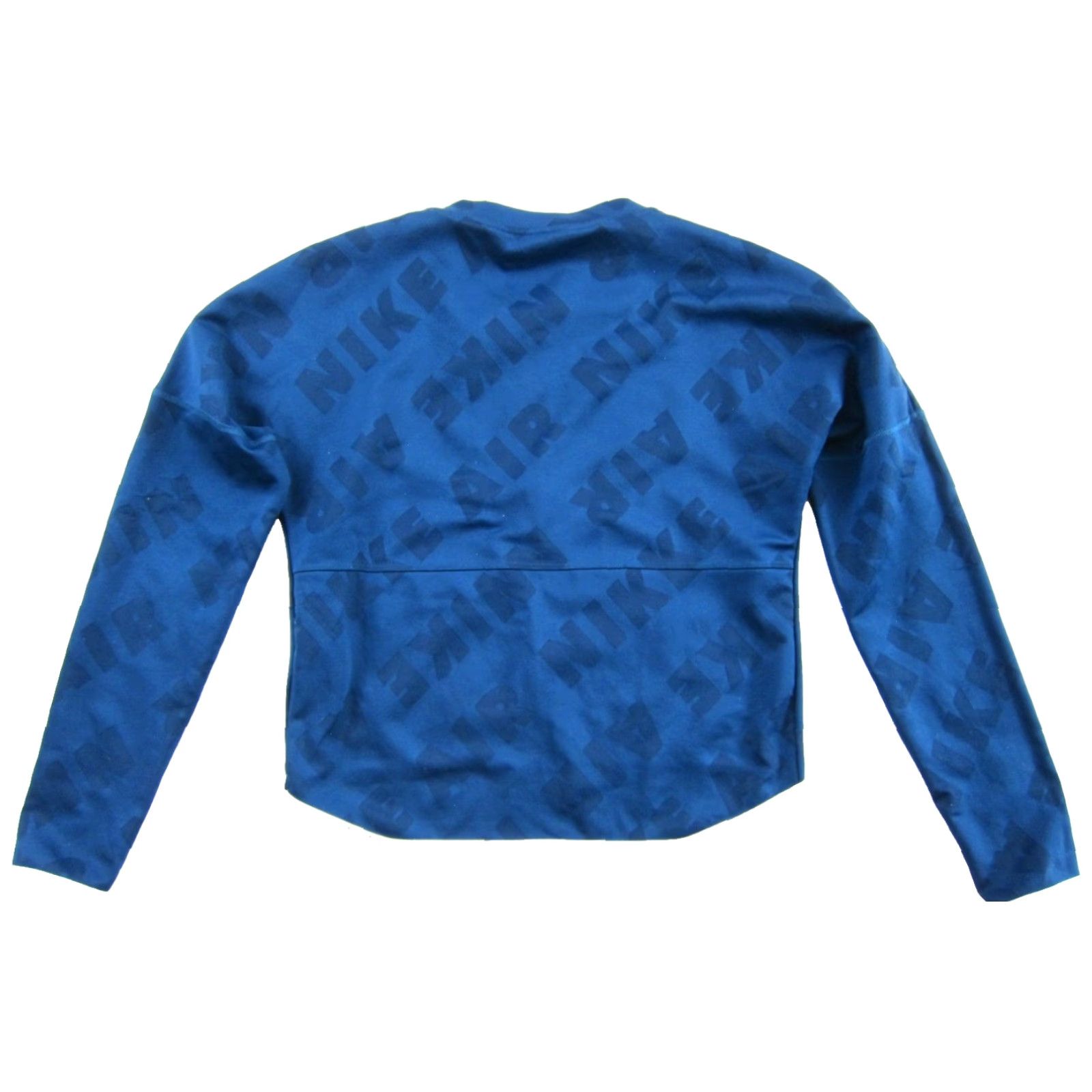 Nike Nike DRI-FIT Logo Blue Round Neck Long Sleeve Crop Top Shirt Women XS Size XS / US 0-2 / IT 36-38 - 2 Thumbnail