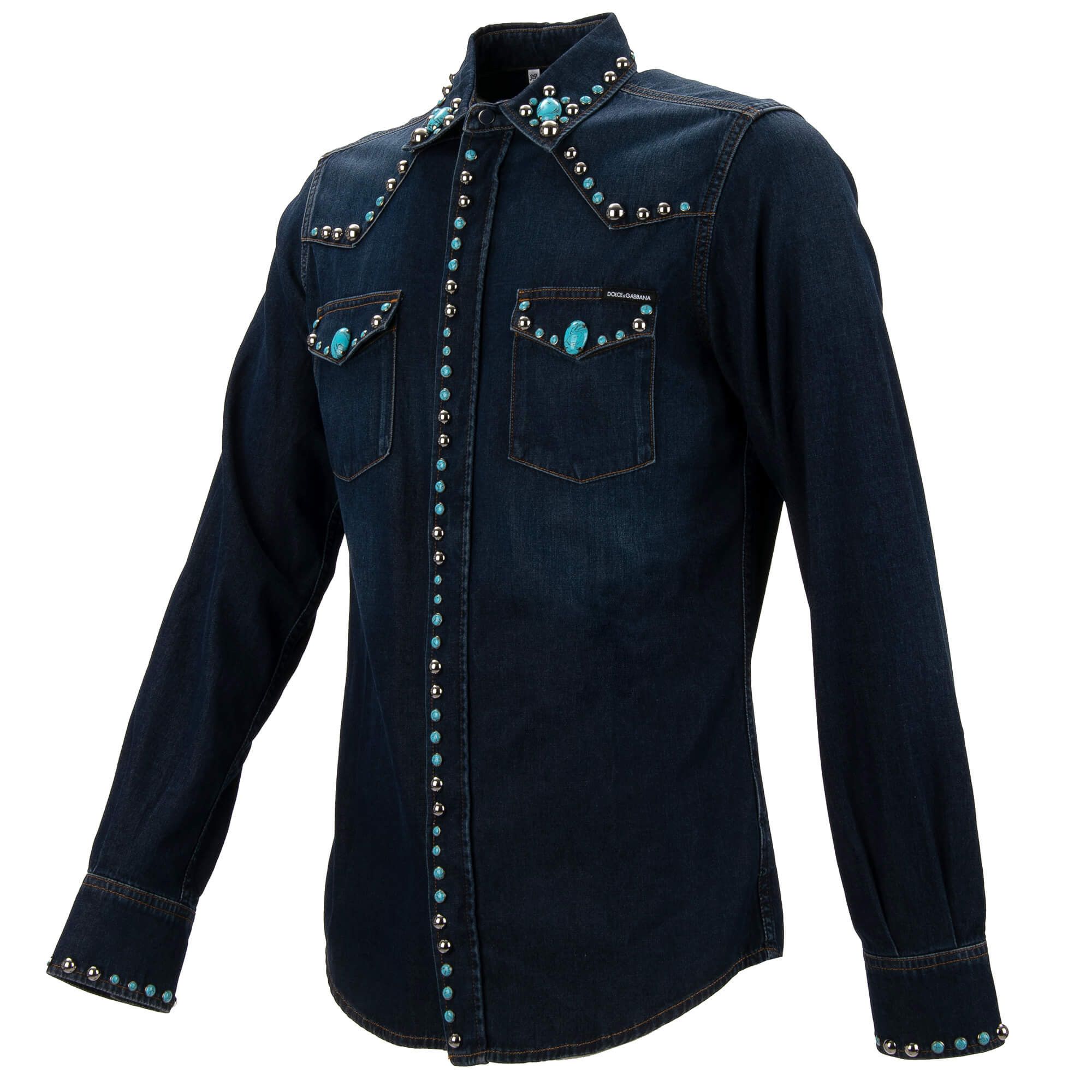 Dolce & Gabbana o1y0125 Denim Shirt in Blue Size US S / EU 44-46 / 1 - 6 Thumbnail
