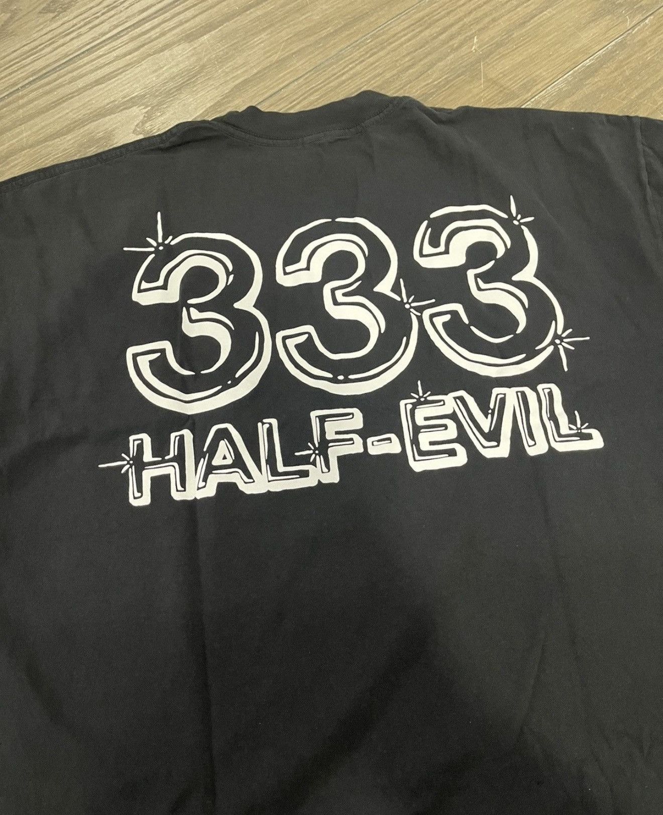⚡️ Half Evil 333 Joshua Vides RARE! Black Tee Shirt XXL 2XL ⚡️