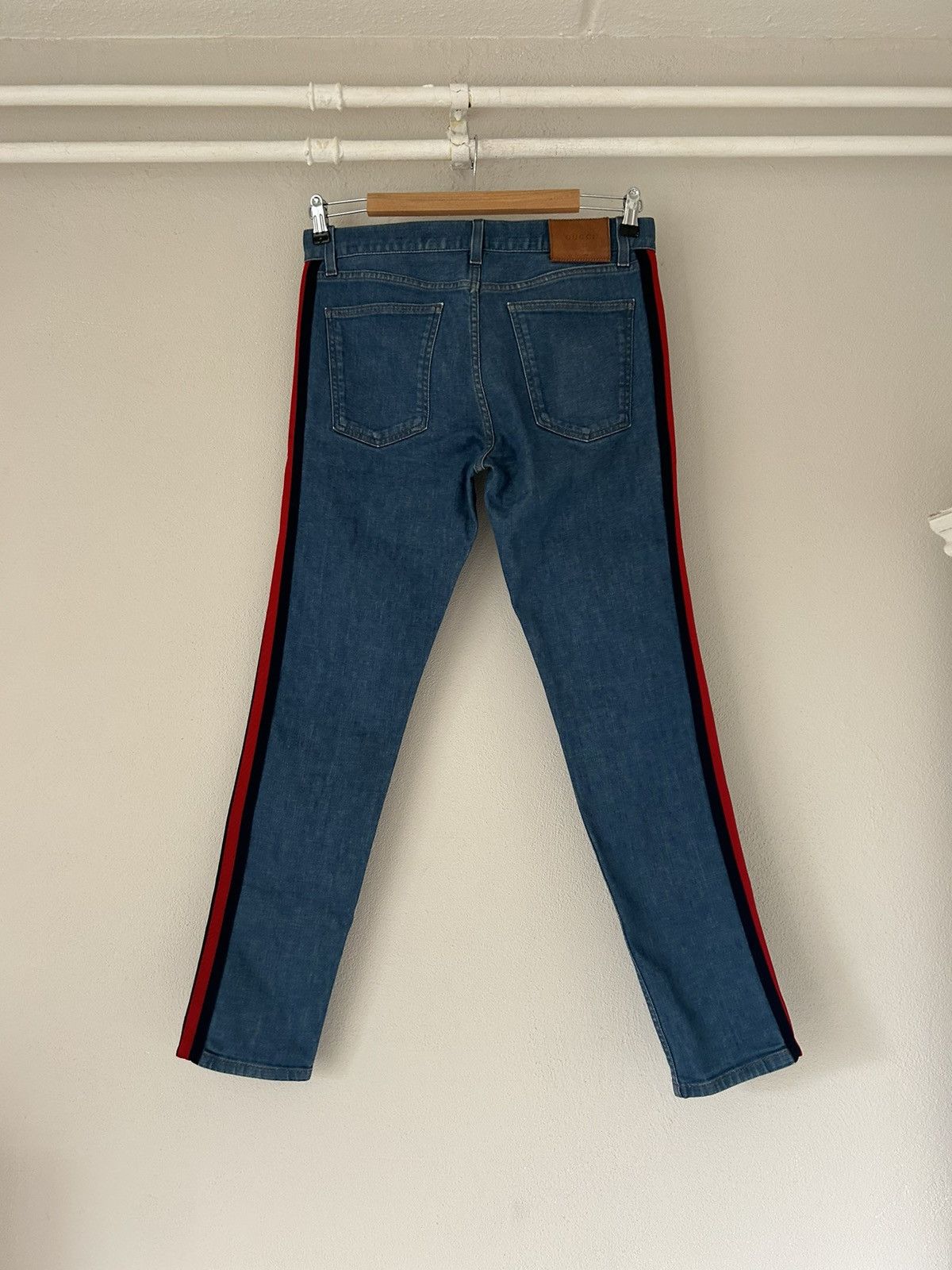 Gucci Web Side Stripe Jeans Size US 33 - 4 Thumbnail