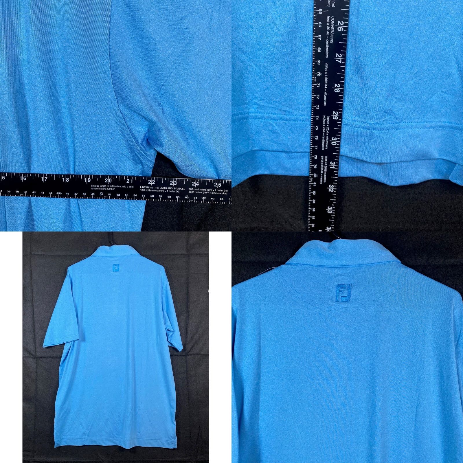 Footjoy FootJoy Mens Shirt Polo Blue Golf Athleisure Quick Dry Stretch Large Size US L / EU 52-54 / 3 - 8 Thumbnail