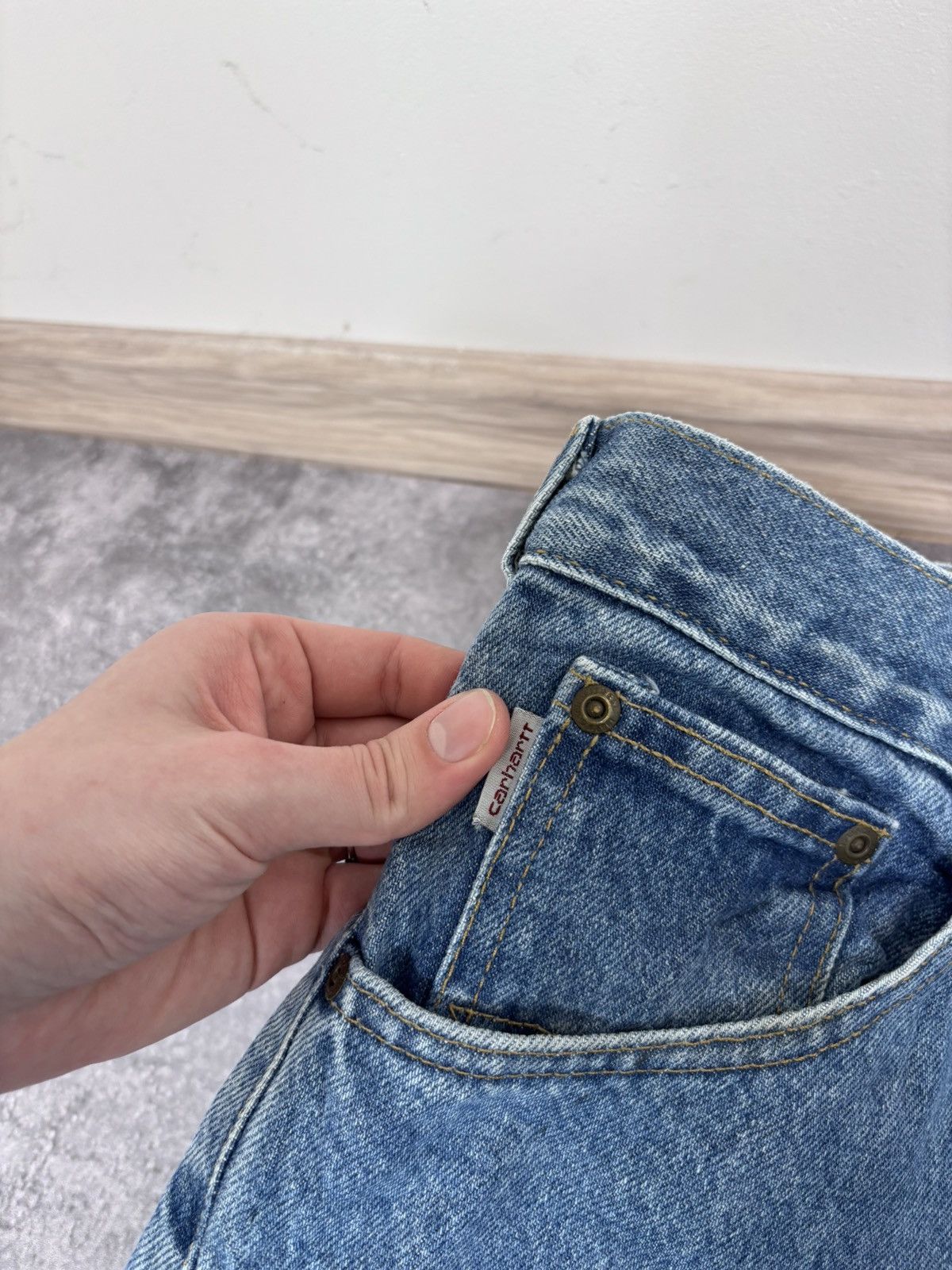 Carhartt Vintage Carhartt Men’s Blue Denim Jeans Straight Fit B17 STW Size US 33 - 17 Thumbnail