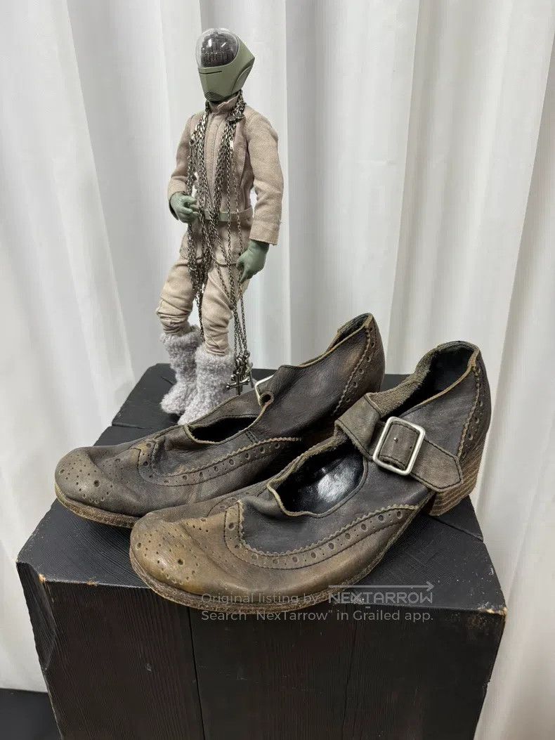 Junya Watanabe Junya Watanabe Distressed Pattern Leather Shoes Size US 5.5 / EU 38 - 1 Thumbnail