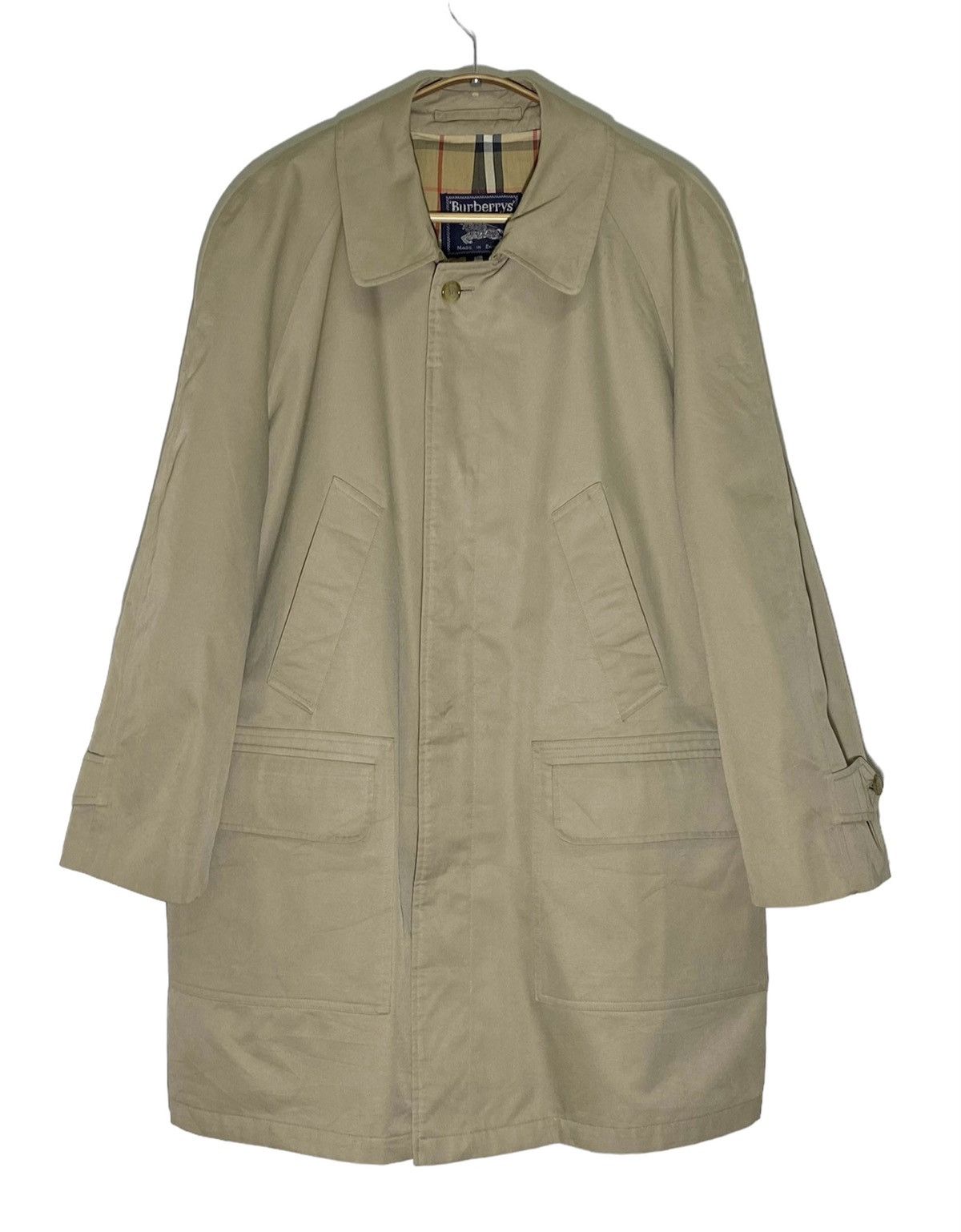 Burberry Vintage BURBERRYs' Nova Check Trench Classic Made ENGLAND Size US L / EU 52-54 / 3 - 2 Thumbnail