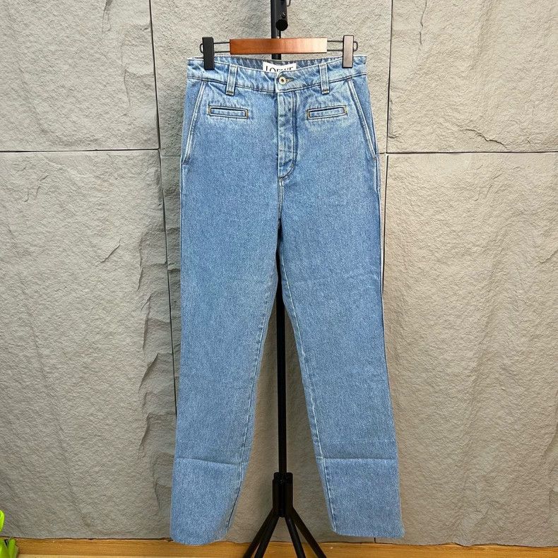 Loewe LOEWE Trousers with leather brand logo on the back Size 27" / US 4 / IT 40 - 1 Thumbnail