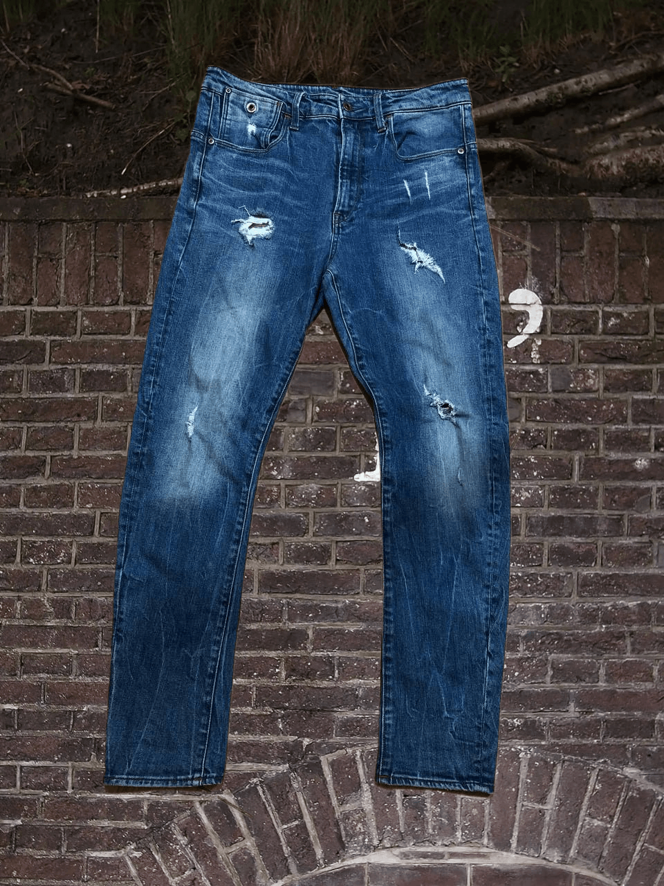 G-Star G-STAR TYPE C 3D SUPER SLIM Stretch Distressed Jeans Size US 32 / EU 48 - 1 Thumbnail