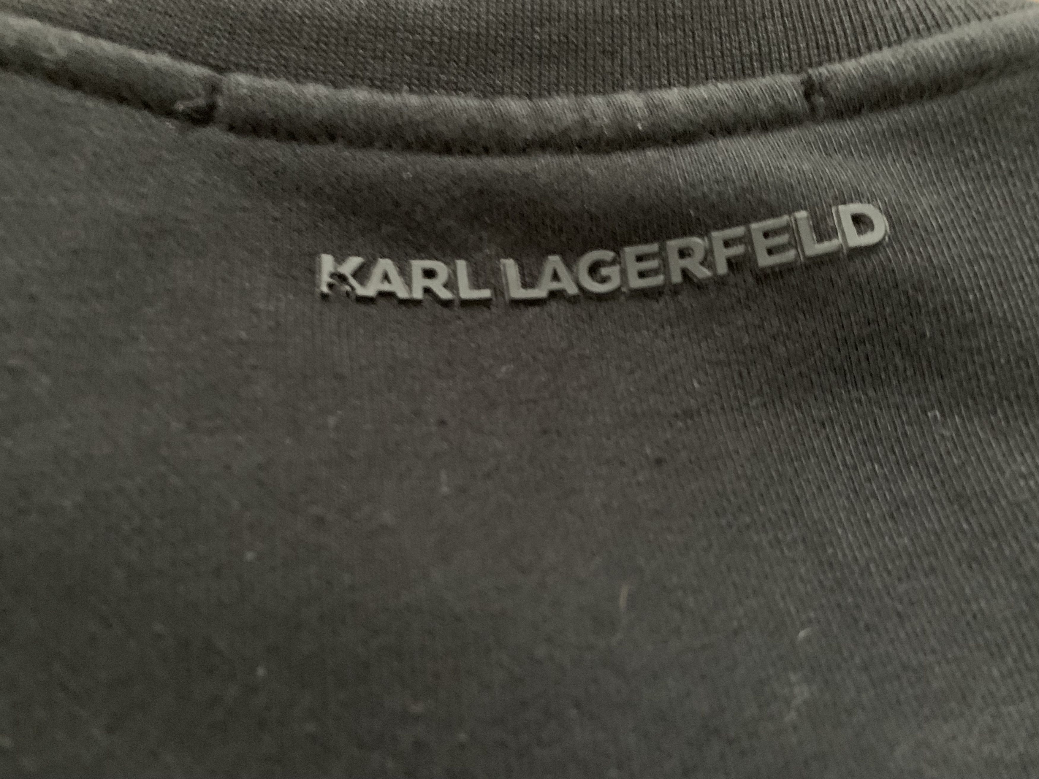 Karl Lagerfeld × Vintage Karl Lagerfeld Black Zip Jacket Cotton Olympic Size US L / EU 52-54 / 3 - 7 Thumbnail