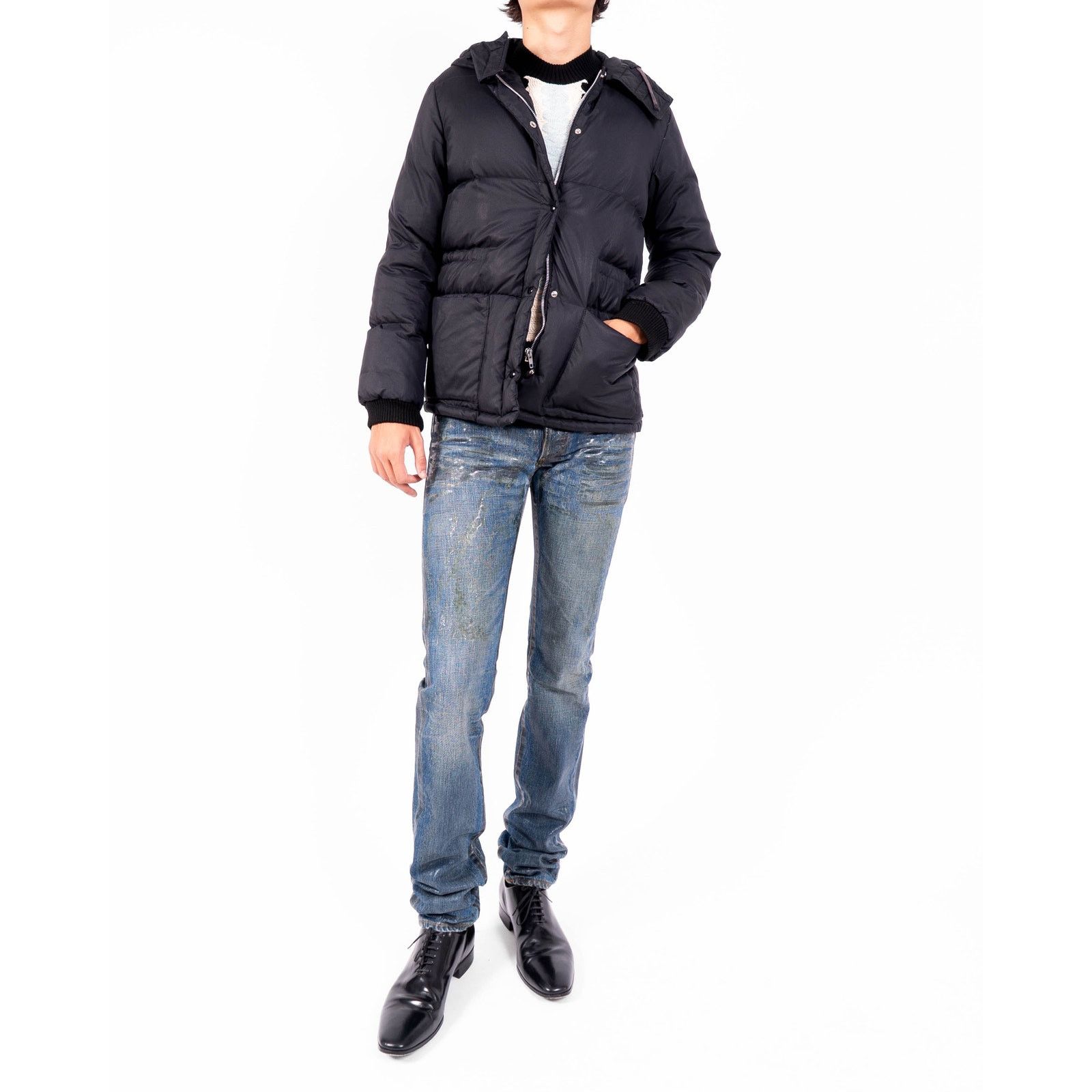 Helmut Lang FW98 Classic Puffer Jacket in Black Nylon Size US S / EU 44-46 / 1 - 2 Thumbnail