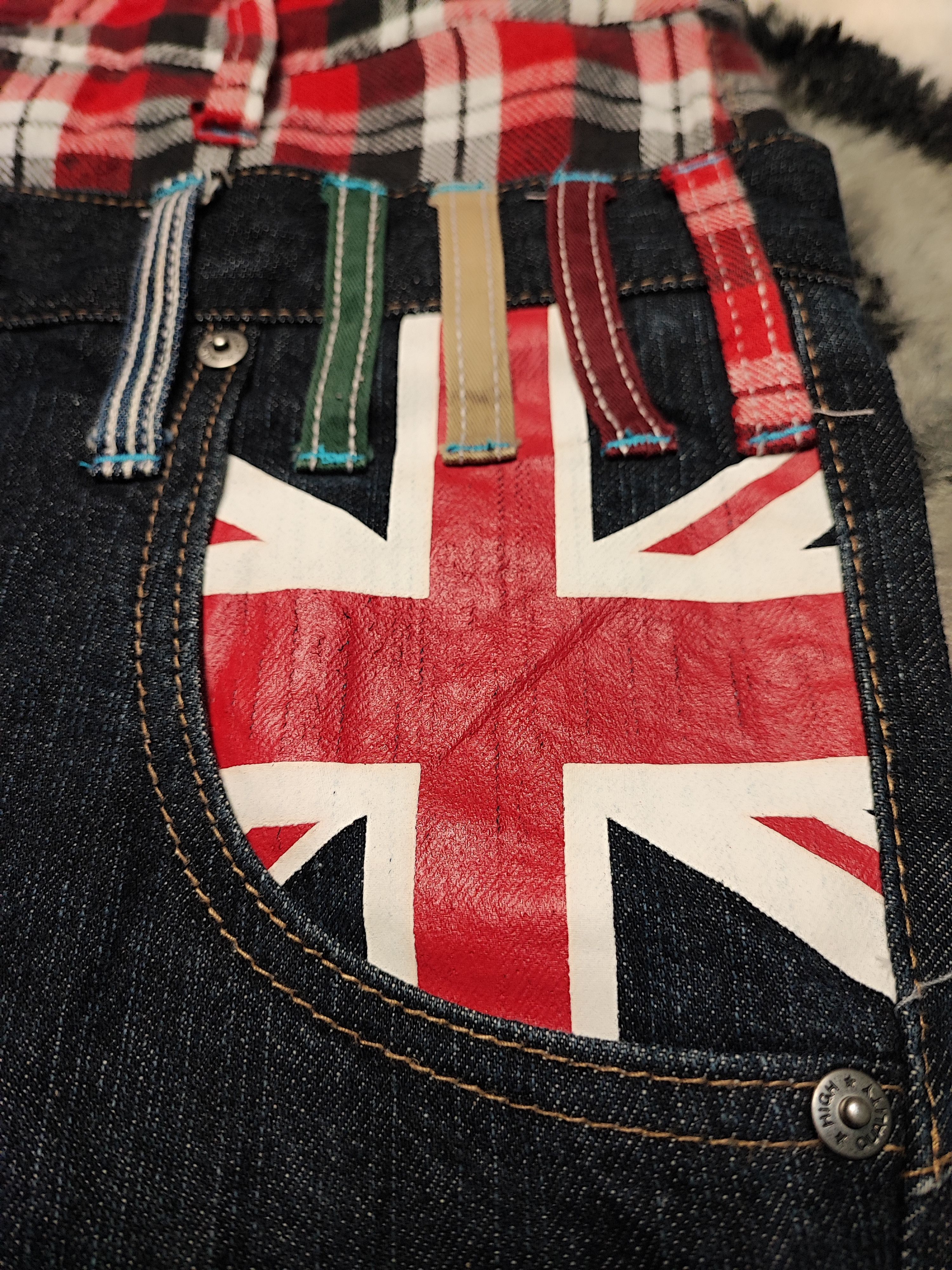 Japanese Brand CRAZY VINTAGE DOUBLE WAIST UNITED KINGDOM FLAG Size US 30 / EU 46 - 8 Thumbnail