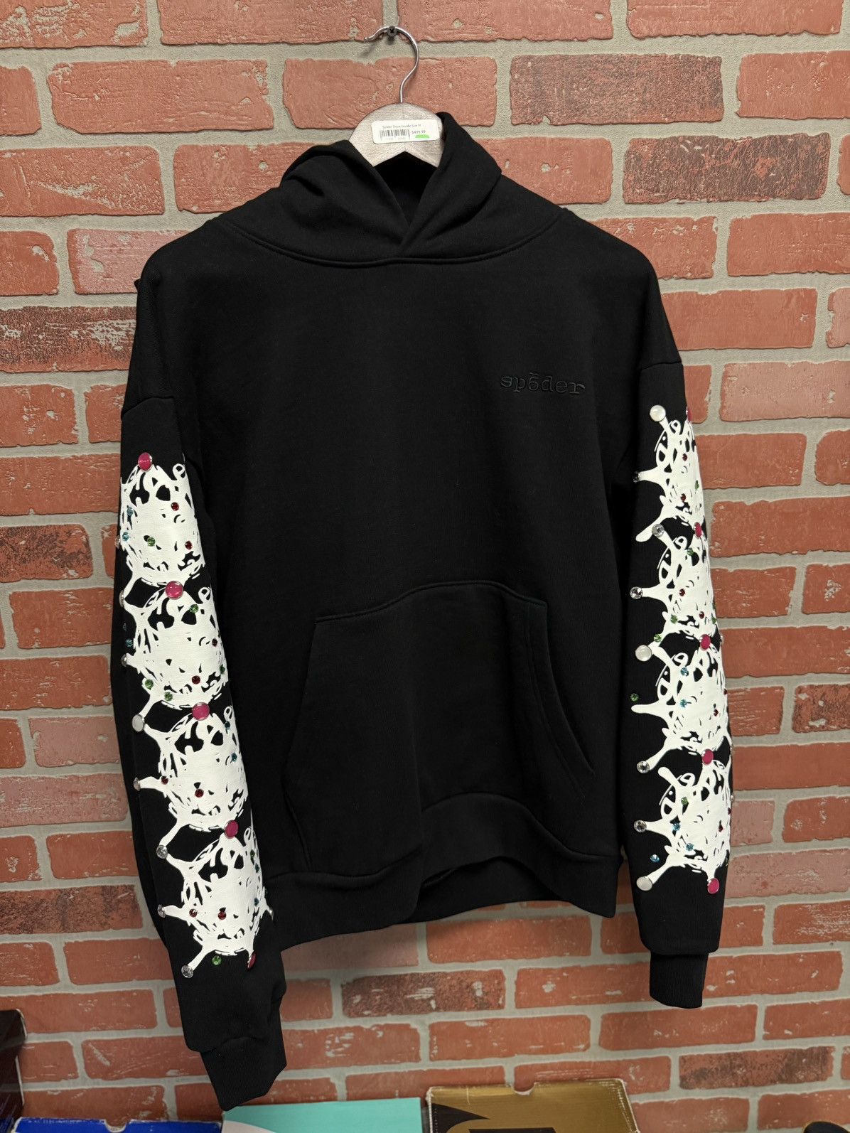 Sp5der SP5DER Worldwide Gem Stone Rhinestone Hoodie Size M (NEW) Size US M / EU 48-50 / 2 - 8 Thumbnail