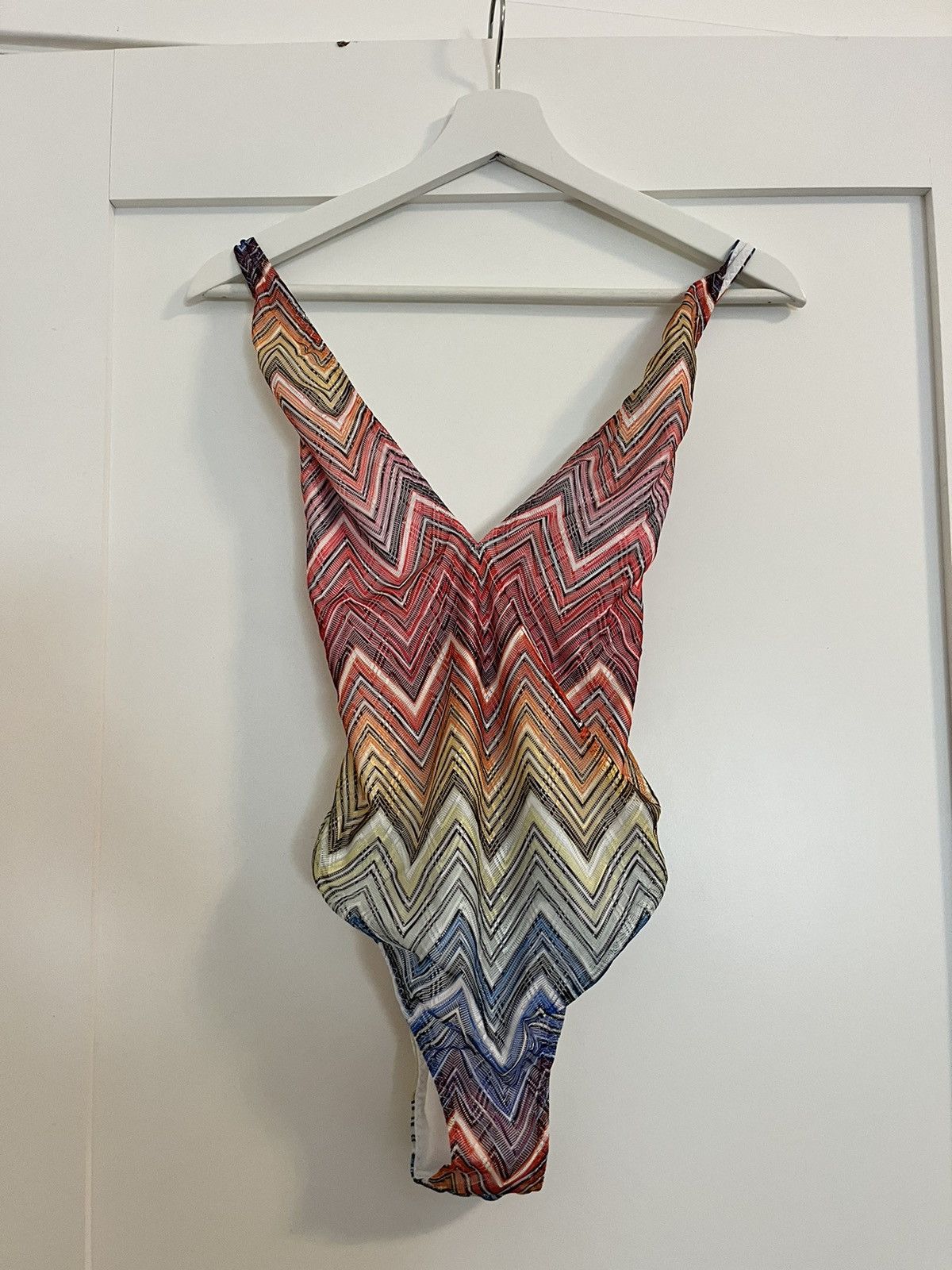 Missoni Missoni V-neck zigzag-print swimsuit Size L / US 10 / IT 46 - 1 Thumbnail