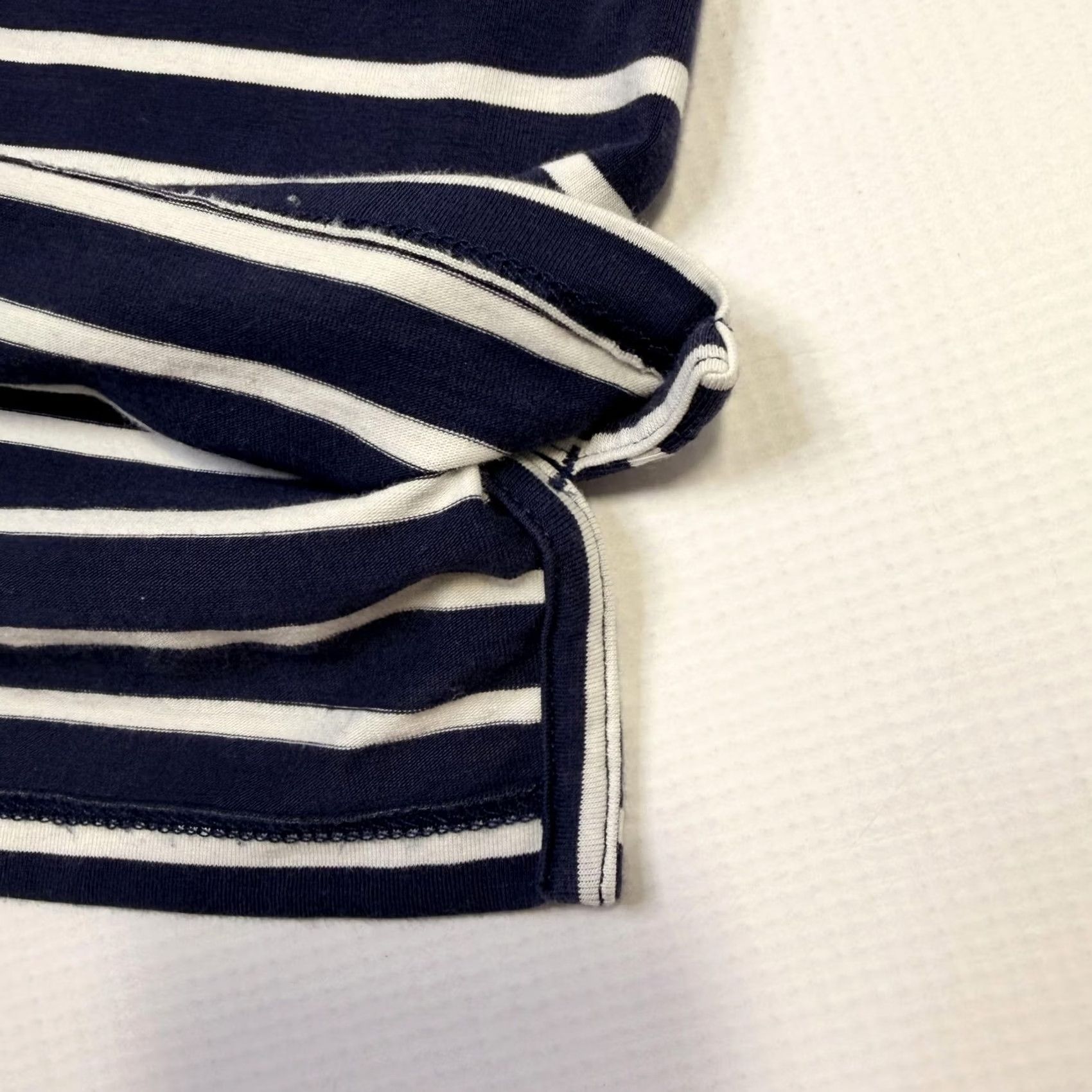Vintage Renwick Polo Shirt Womens Small Blue White Stripe 3/4 Sleeve Pima Cotton Top Size S / US 4 / IT 40 - 7 Thumbnail