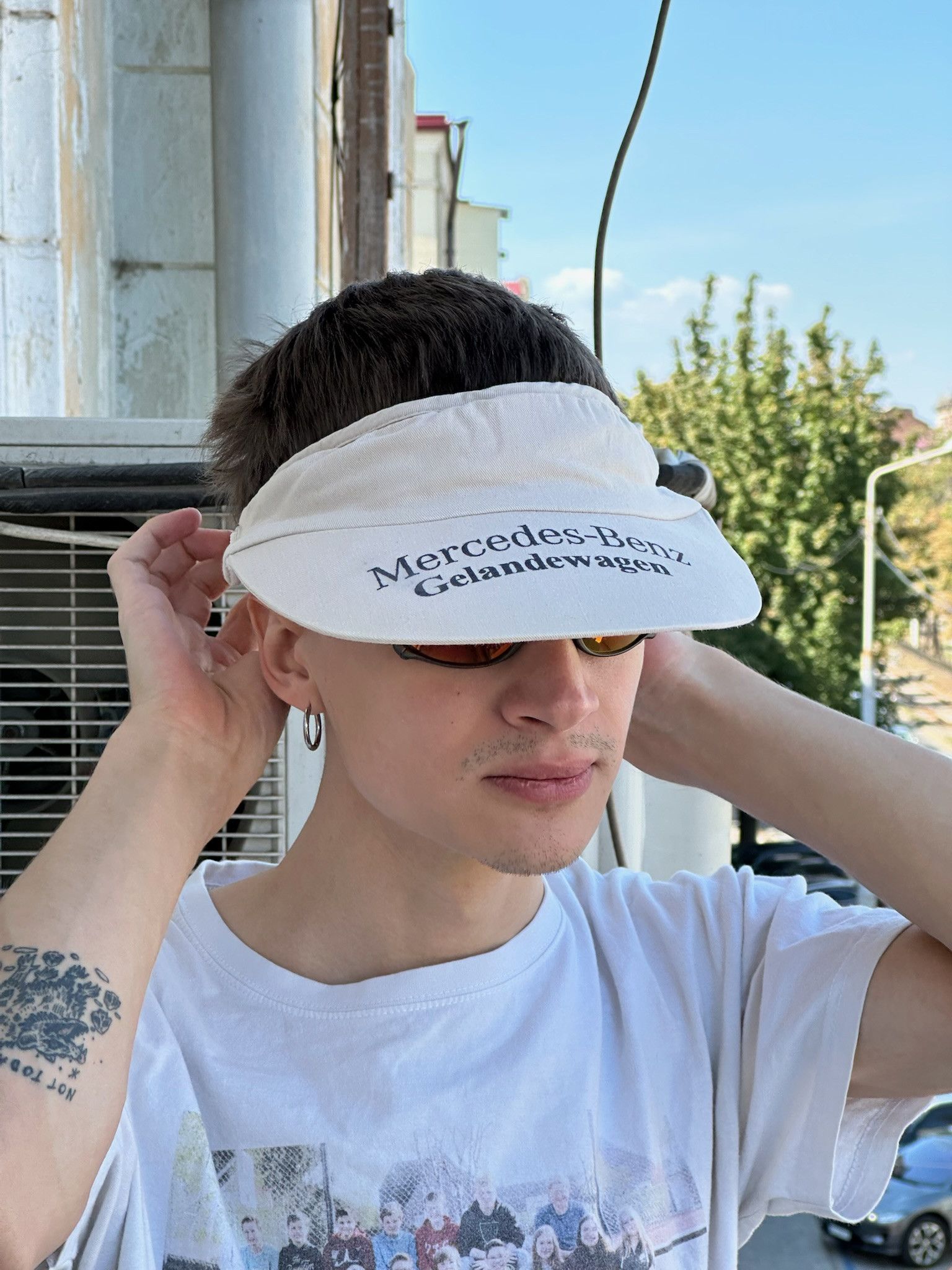 Mercedes-Benz Vintage Mercedes-Benz Gelandewagen Cap 90s tennis visor Size ONE SIZE - 3 Thumbnail