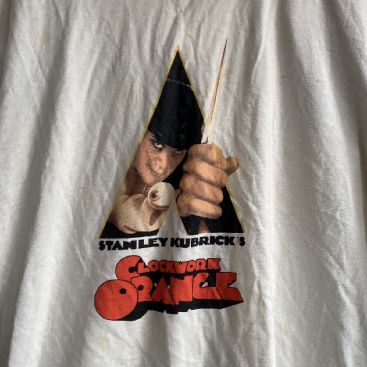 Vintage CLOCKWORK ORANGE STANLEY KUBRICKS USED T SHIRT Size US M / EU 48-50 / 2 - 2 Thumbnail