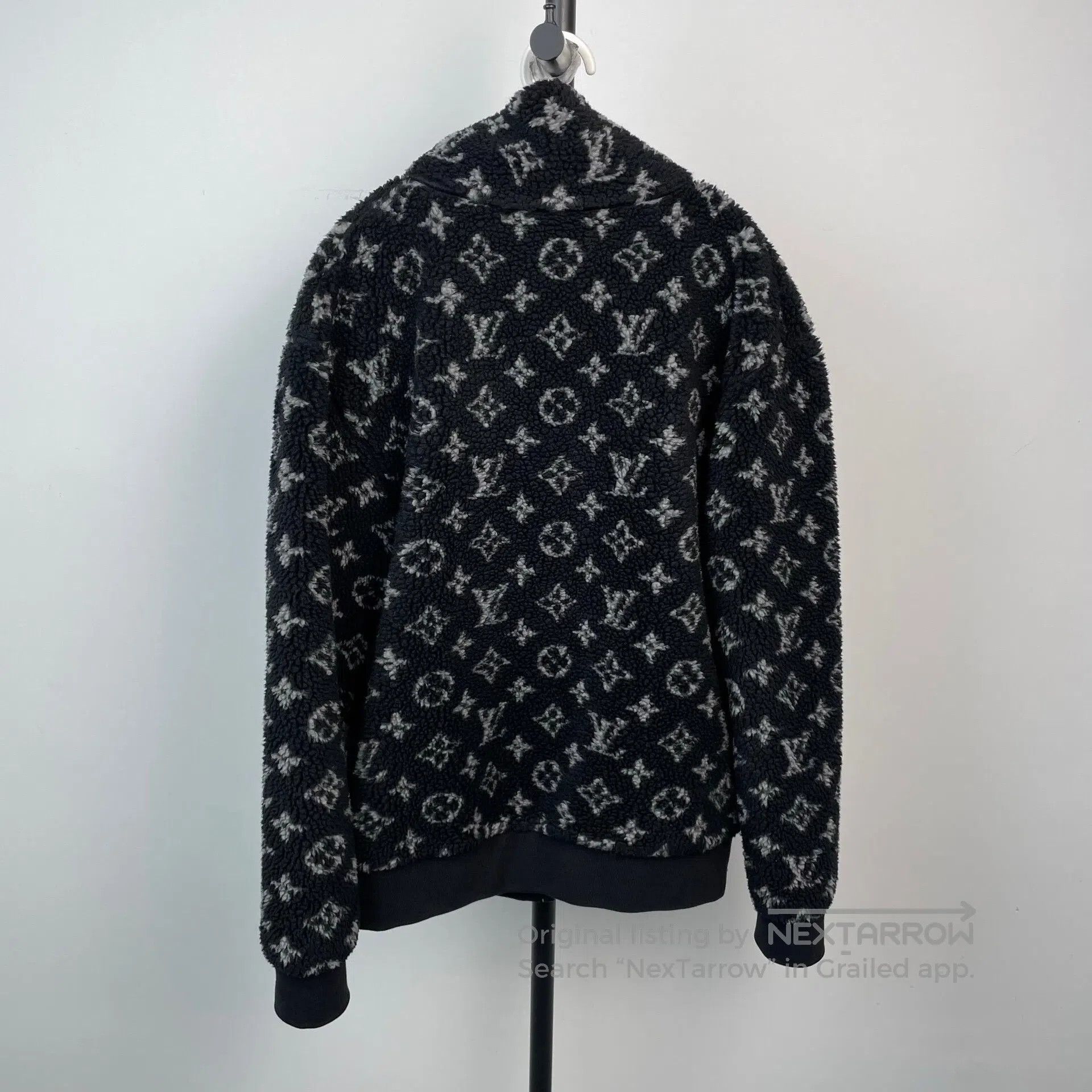 Louis Vuitton Louis Vuitton Black Full Print Logo Teddy Fleece Jacket| Size US XS / EU 42 / 0 - 2 Thumbnail