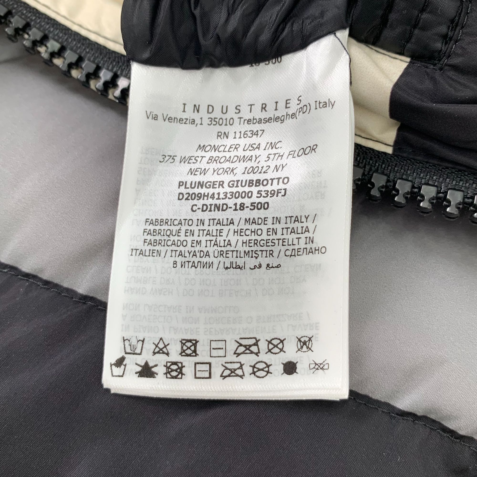 Moncler Moncler Womens Puffer Jacket With Hood Black/Grey/Cream Poli Size L / US 10 / IT 46 - 7 Thumbnail