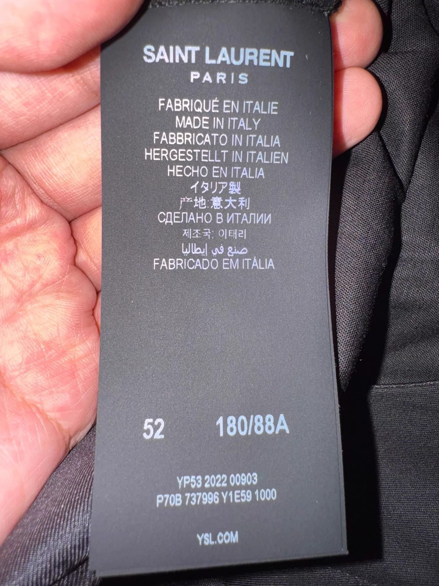 Saint Laurent Paris SLP Claw - Mark Metallic Silk - Blend Pants 52 NWT Size US 36 / EU 52 - 4 Thumbnail