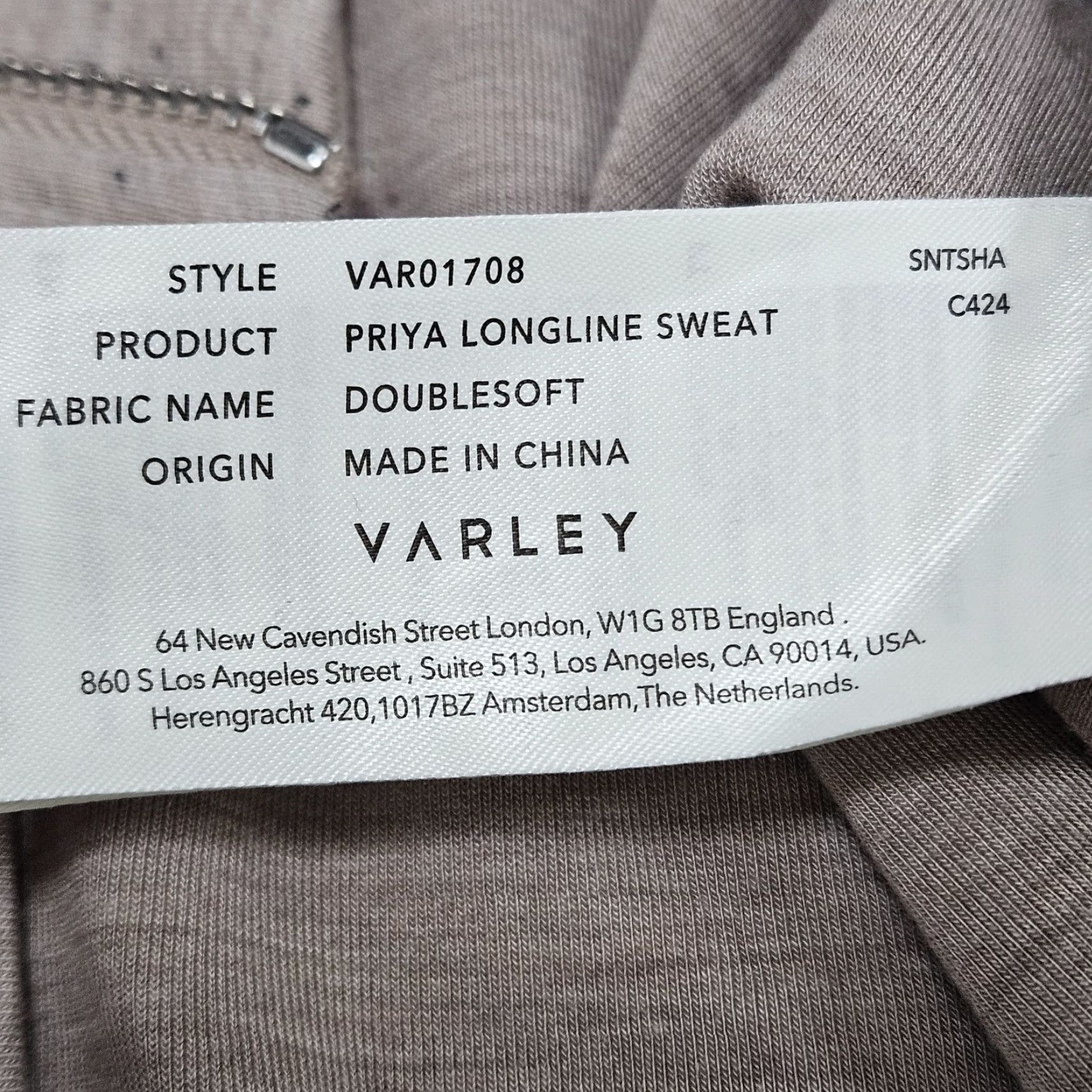 Varley Varley Sweatshirt Pullover Longline Doublesoft Priya Small S Womens Brown Size S / US 4 / IT 40 - 5 Thumbnail