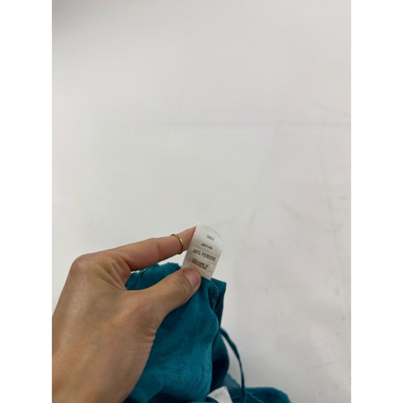 Vintage Inner Most Dress Teal Slip Lace Trim Spaghetti Strap Pullover Womens Large Dress Sleeveless Round Neck Casual Short 100% Polyester Size L / US 10 / IT 46 - 5 Thumbnail