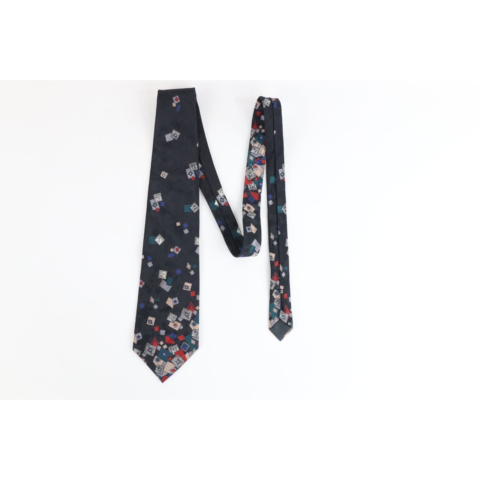Vintage Vintage 90s Streetwear Rainbow Geometric Diamond Neck Tie Size ONE SIZE - 3 Thumbnail