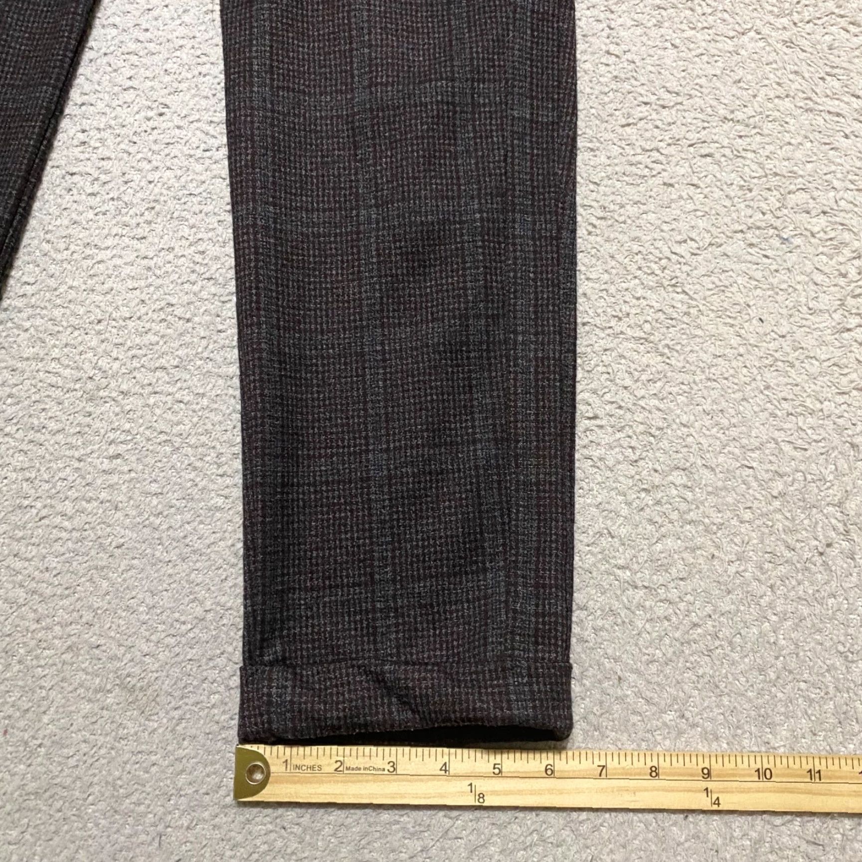 Vintage Democracy Pants Gray Plaid Pull On High Rise Ankle Business Casual Women M Size 30" / US 8 / IT 44 - 5 Thumbnail