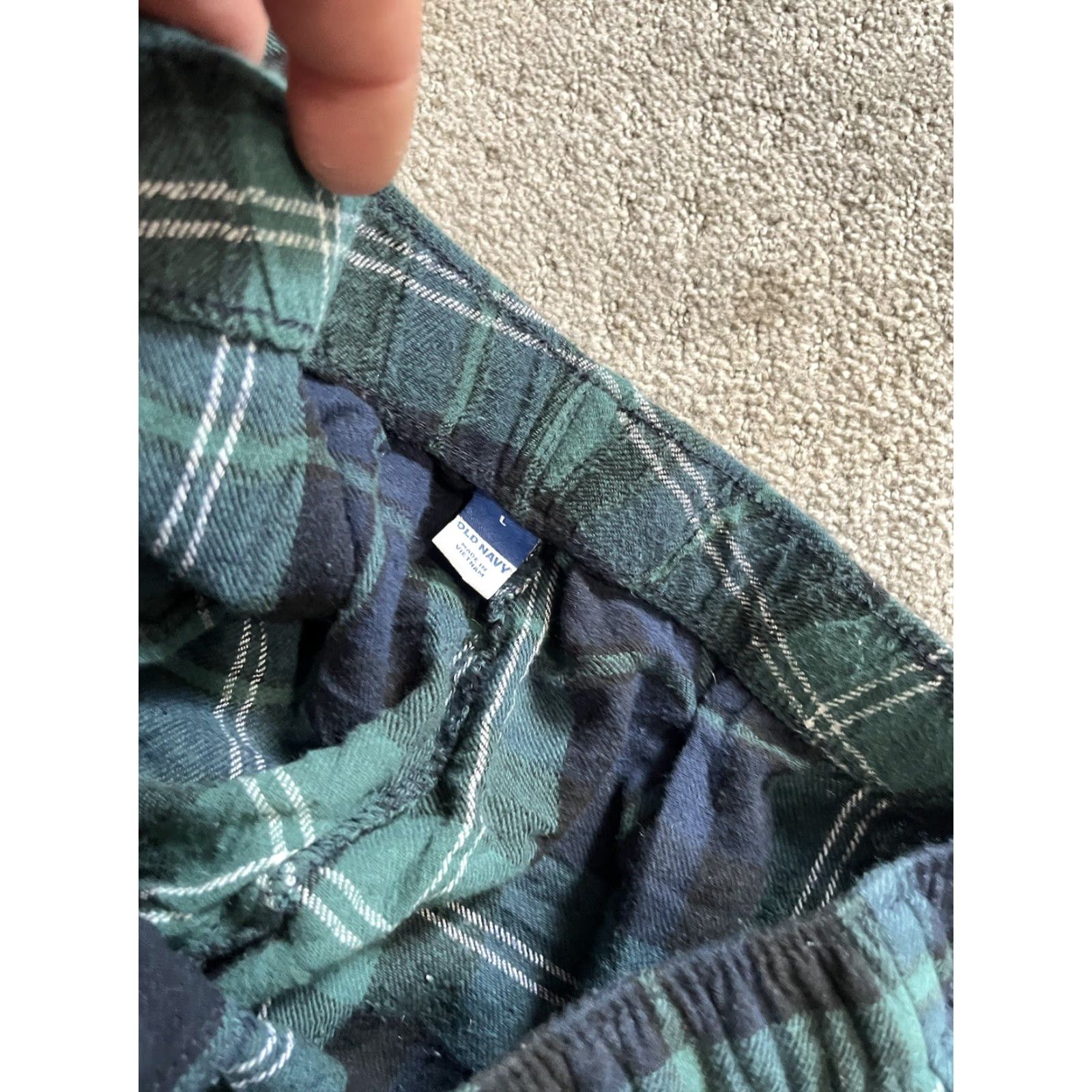 Old Navy Old Navy Green Buffalo Plaid Flannel Pajama Pants Men’s L Lounge Sleep PJs Size US 33 - 5 Thumbnail