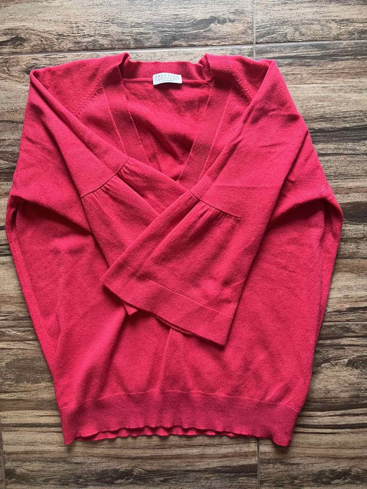 Brunello Cucinelli Vintage Brunello Cucinelli 100% cashmere knit shirts pink Size M / US 6-8 / IT 42-44 - 6 Thumbnail