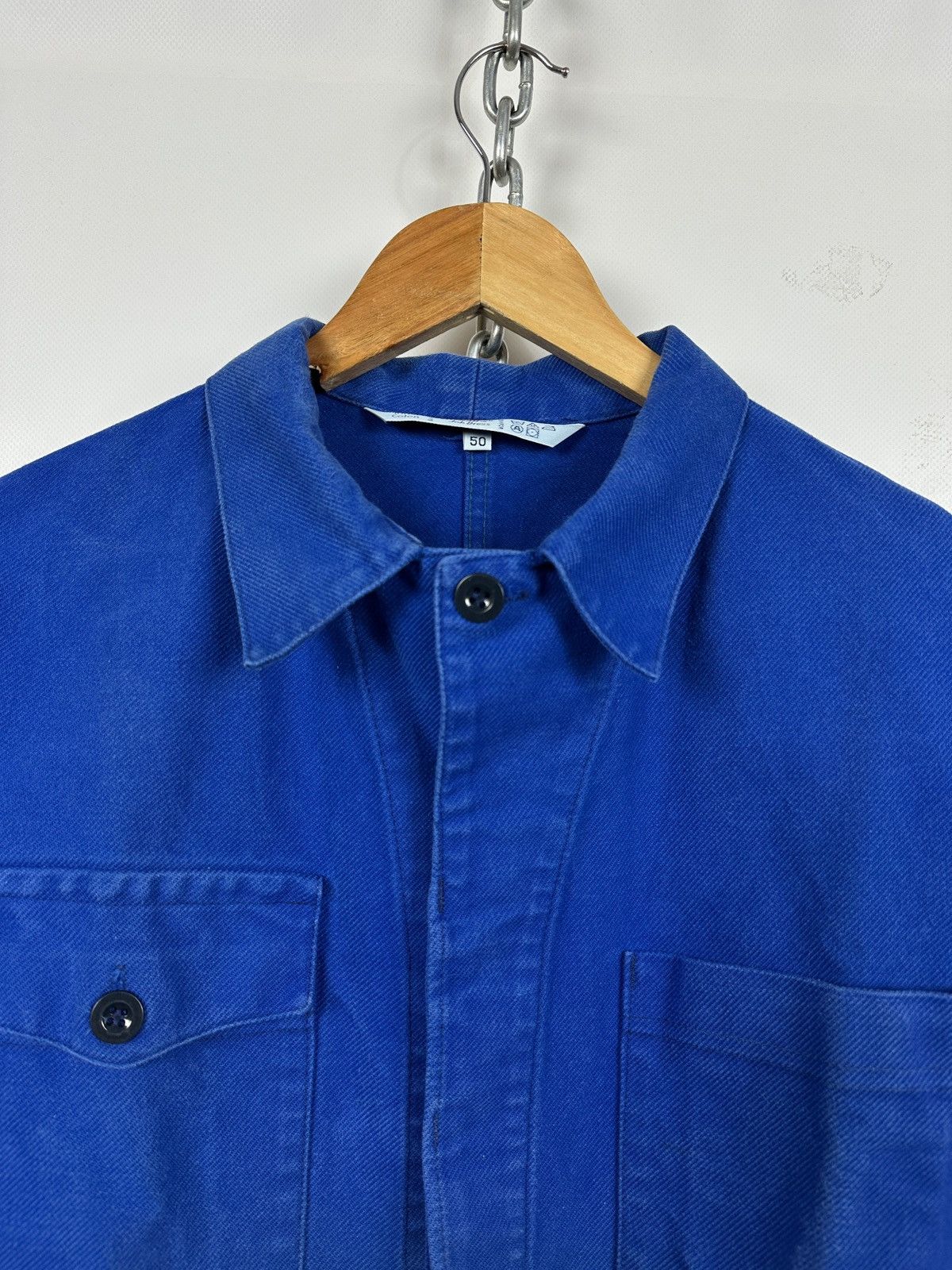 Le Laboureur 80s Vintage Lutteurs French Workwear Sanfor Chore Jacket Size US M / EU 48-50 / 2 - 9 Thumbnail
