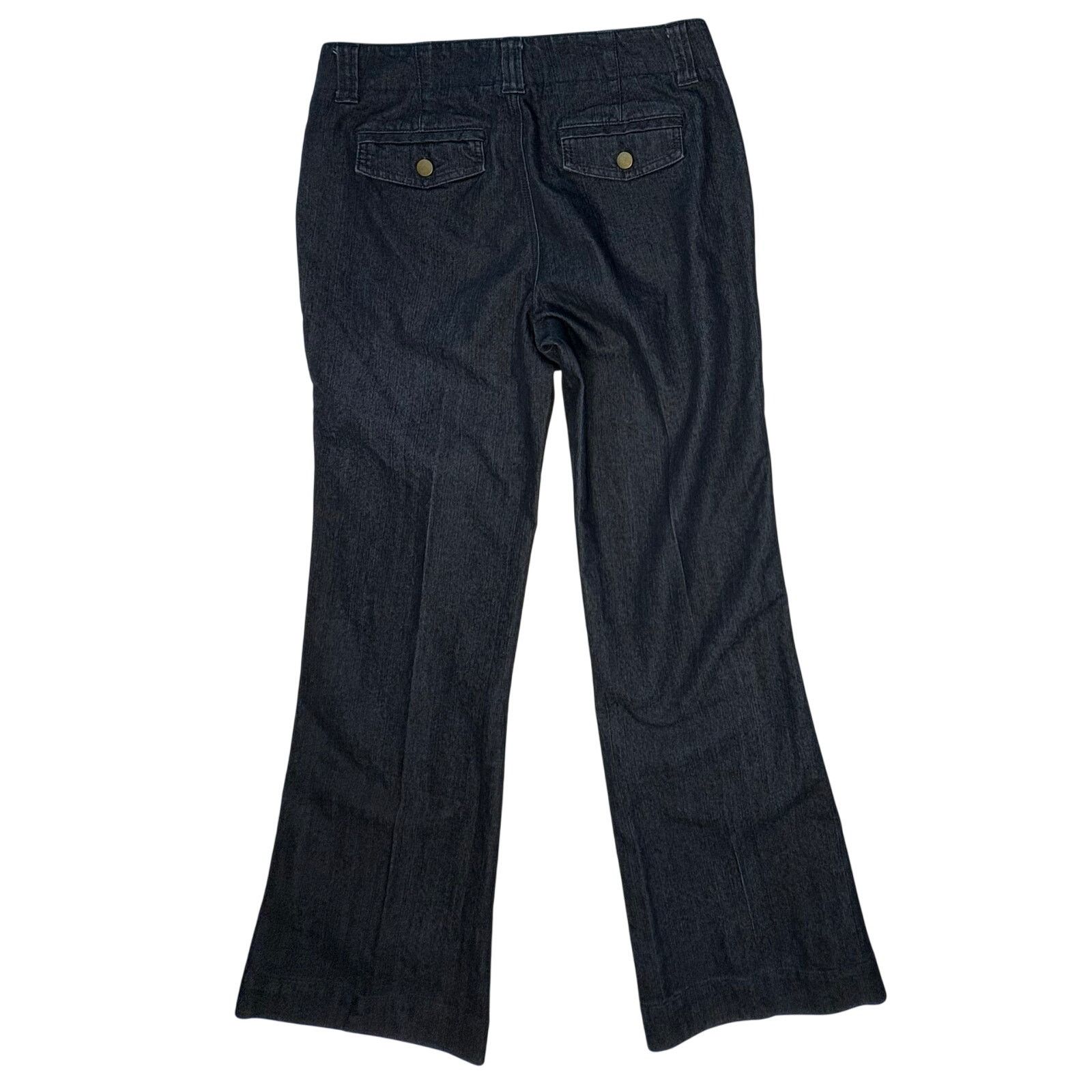 Madison Madison Stretch Wide Leg Large Studded Dark Blue Jeans 6 Size 28" / US 6 / IT 42 - 10 Thumbnail