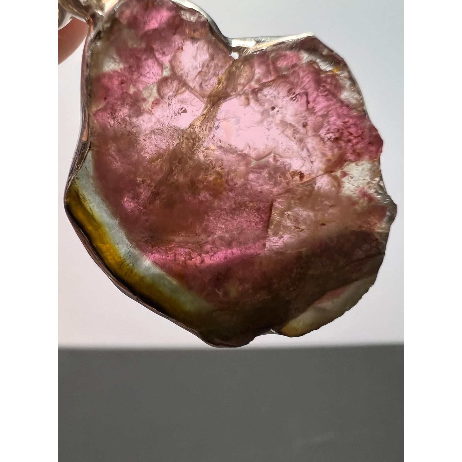 Other NEW Watermelon tourmaline sterling silver pendant 6.17 grams Size ONE SIZE - 6 Thumbnail