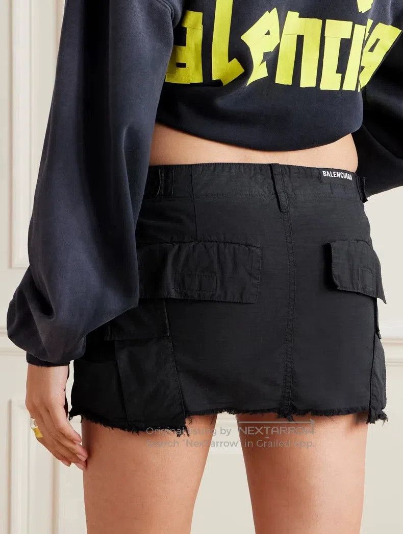 Balenciaga Ripped Mini Skirt