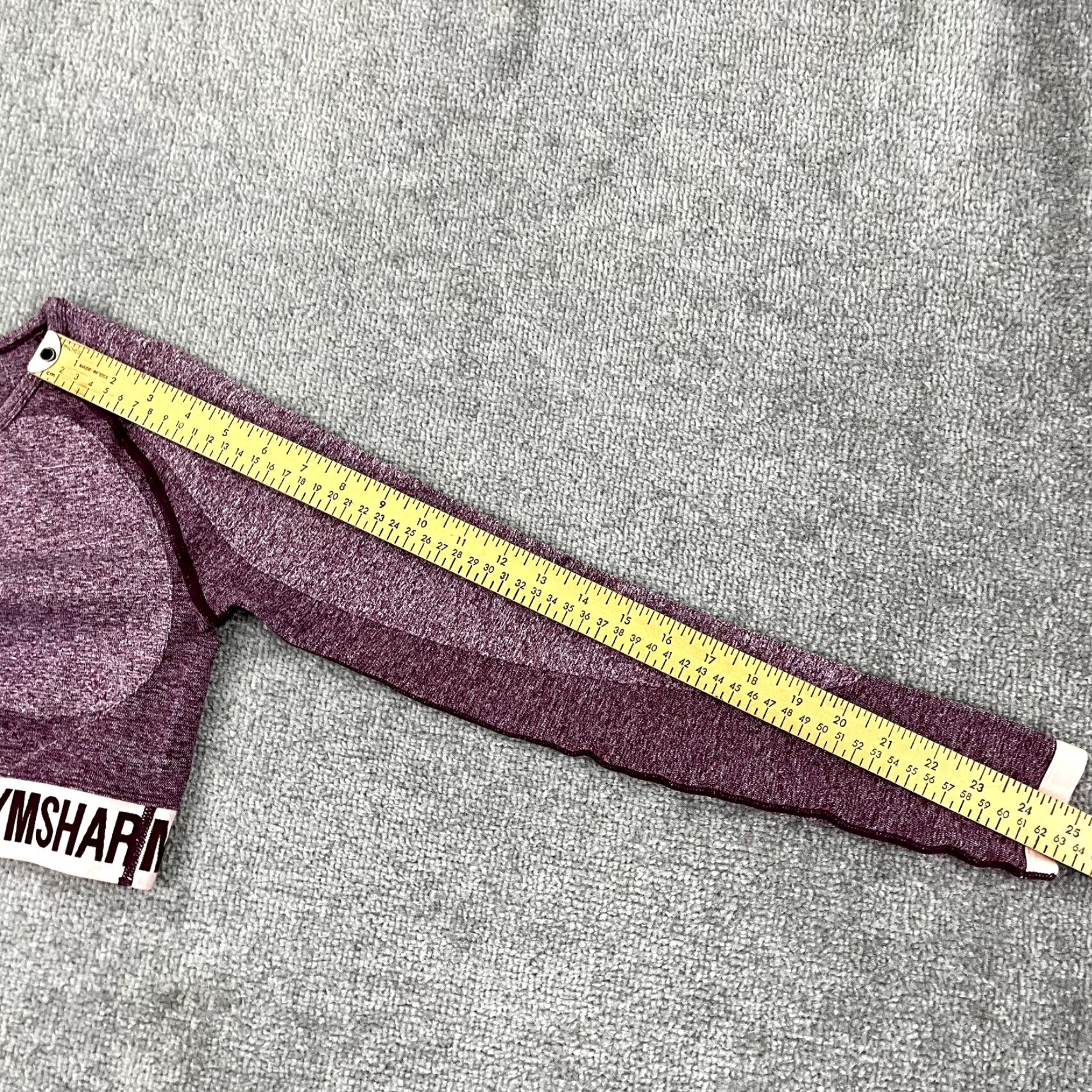 Gymshark GYMSHARK Top Womens M Cropped Dark Ruby Flex Shirt Long Sleeve Casual Shirt Womens M Gymshark Size M / US 6-8 / IT 42-44 - 6 Thumbnail