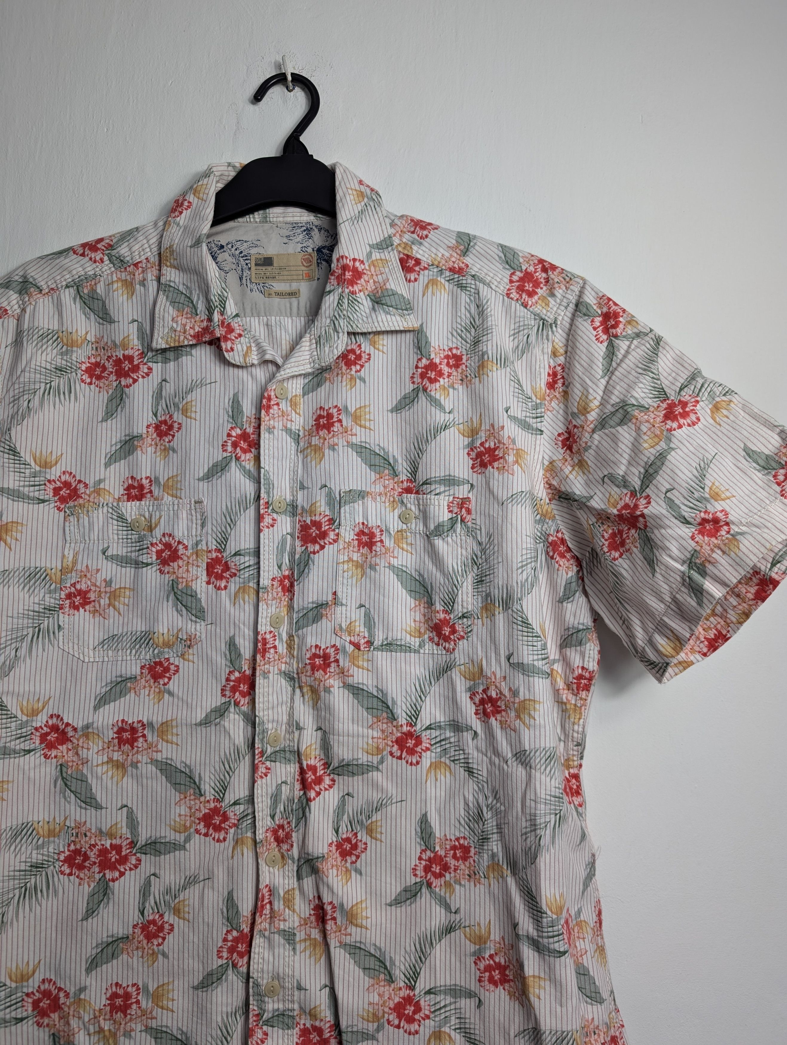 Vintage Vintage Y2K Hawaiian Shirt - Summer Floral Palm Tree Print Size US XL / EU 56 / 4 - 2 Thumbnail