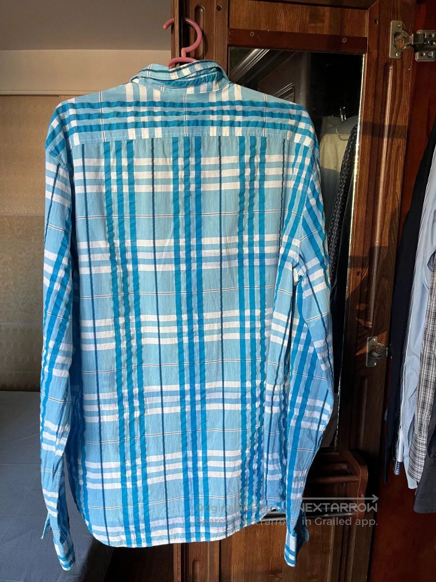 Burberry Burberry Blue Check Cotton Shirt. Size US M / EU 48-50 / 2 - 7 Thumbnail