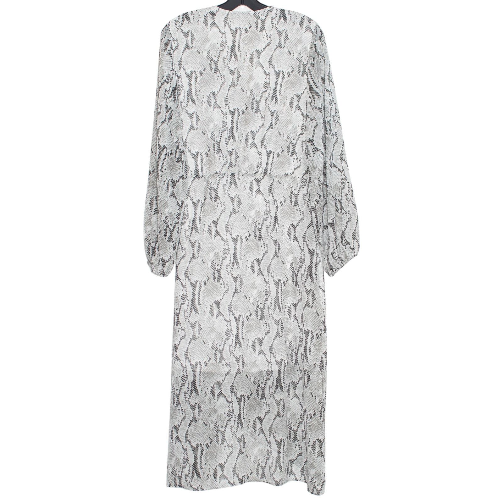 Express NWT Express Snake Print Wrap Dress Sheer Gray Maxi L Resort Size L / US 10 / IT 46 - 3 Thumbnail