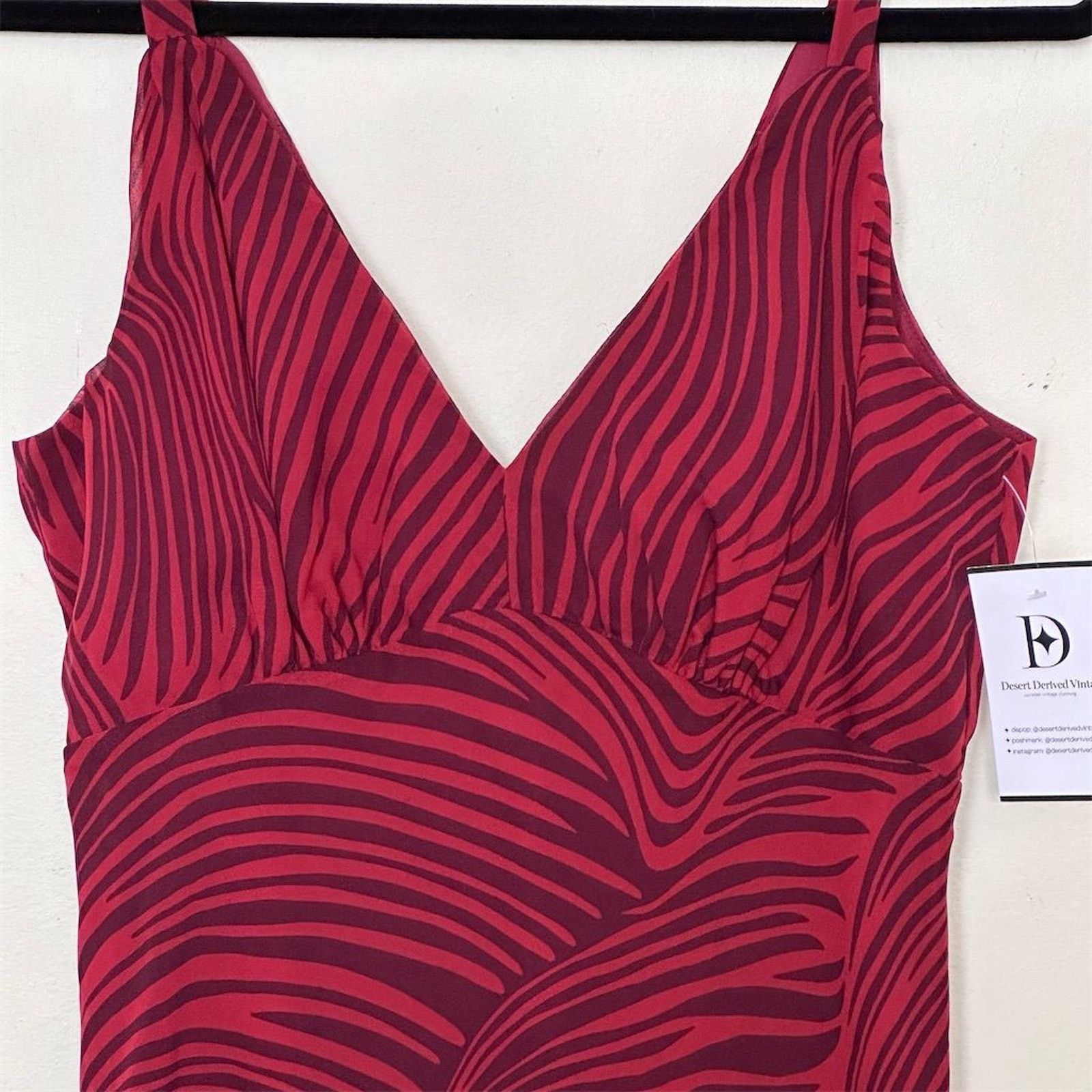 Other THE FIFTH LABEL Red Zebra Striped Midi Tango Dress Size 6 Size M / US 6-8 / IT 42-44 - 6 Thumbnail
