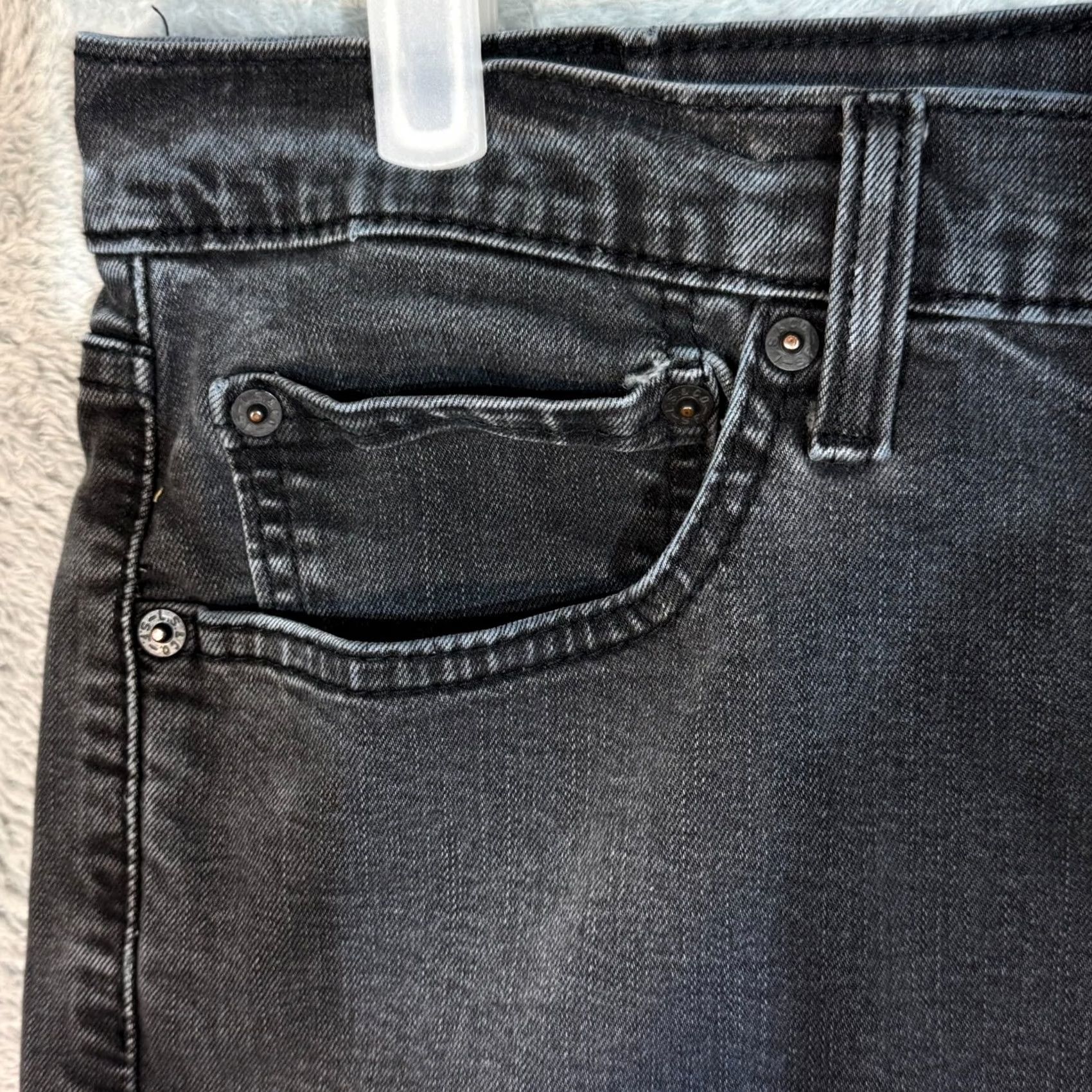 Levi's Levi’s 512 Jeans Men’s Slim Tapered 34x30 Black Denim Stretch Denim Fold Closure Zipper Fly 5-Pocket Design Regular Size Type Jeans Mens Size US 34 / EU 50 - 3 Thumbnail