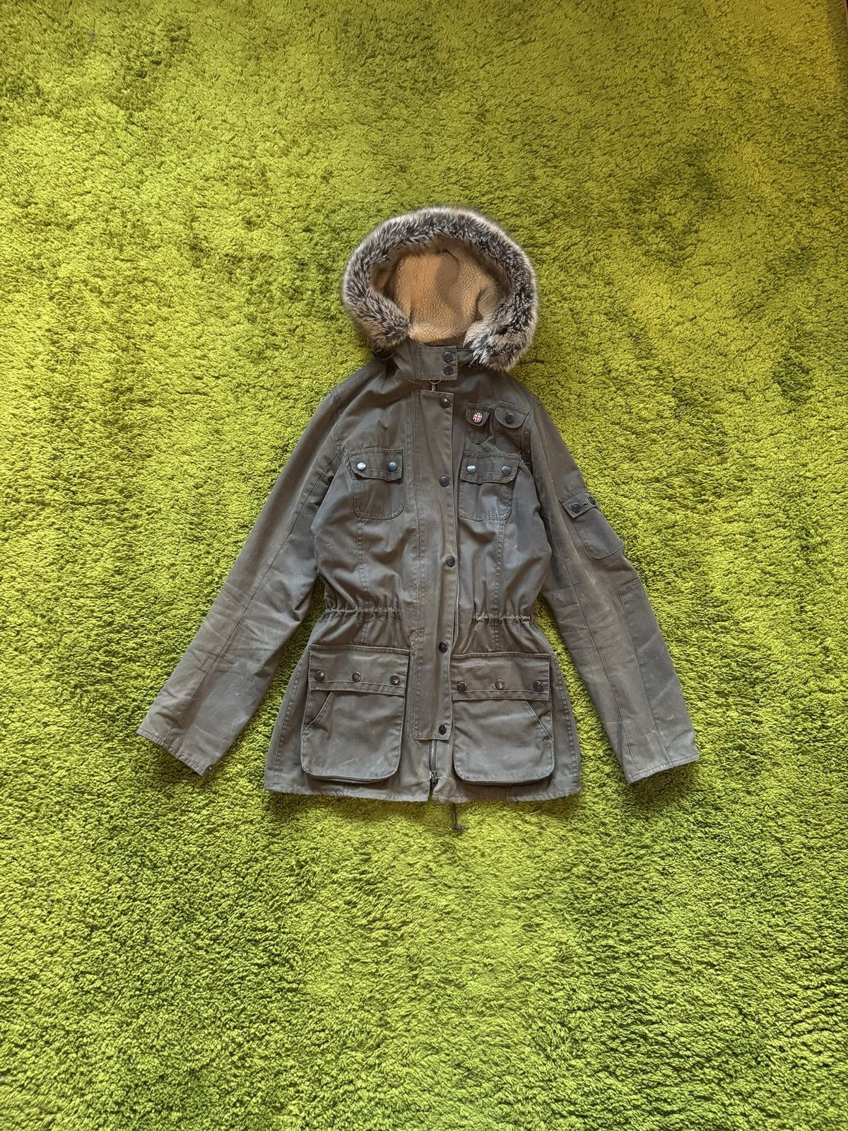 Barbour × Designer Barbour Brighton parka waxed faded jacket Size S / US 4 / IT 40 - 14 Thumbnail