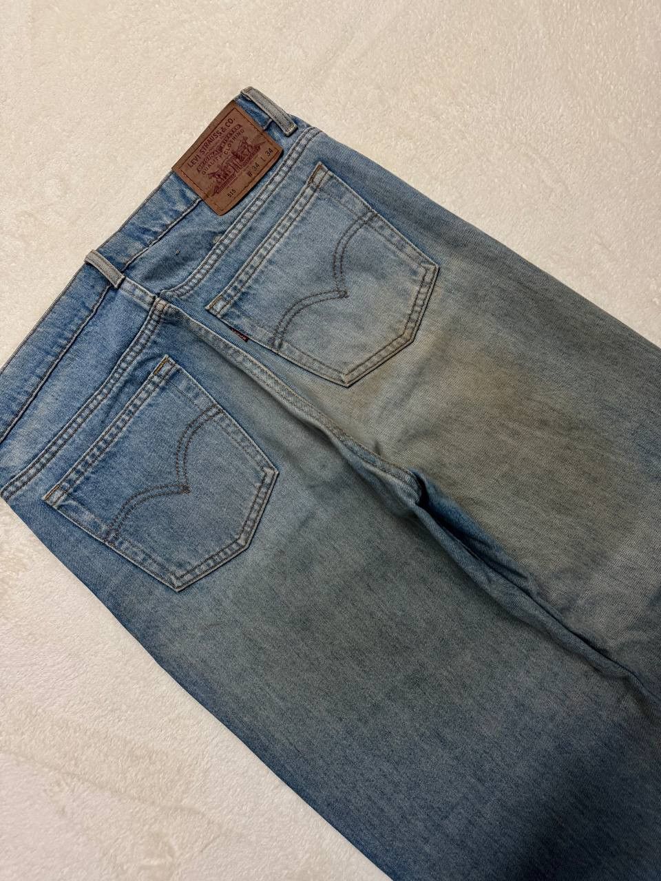 Levi's THRASHED Vintage 2000s Levi’s 515 Rusty Dirty Blue Denim Size US 32 / EU 48 - 15 Thumbnail