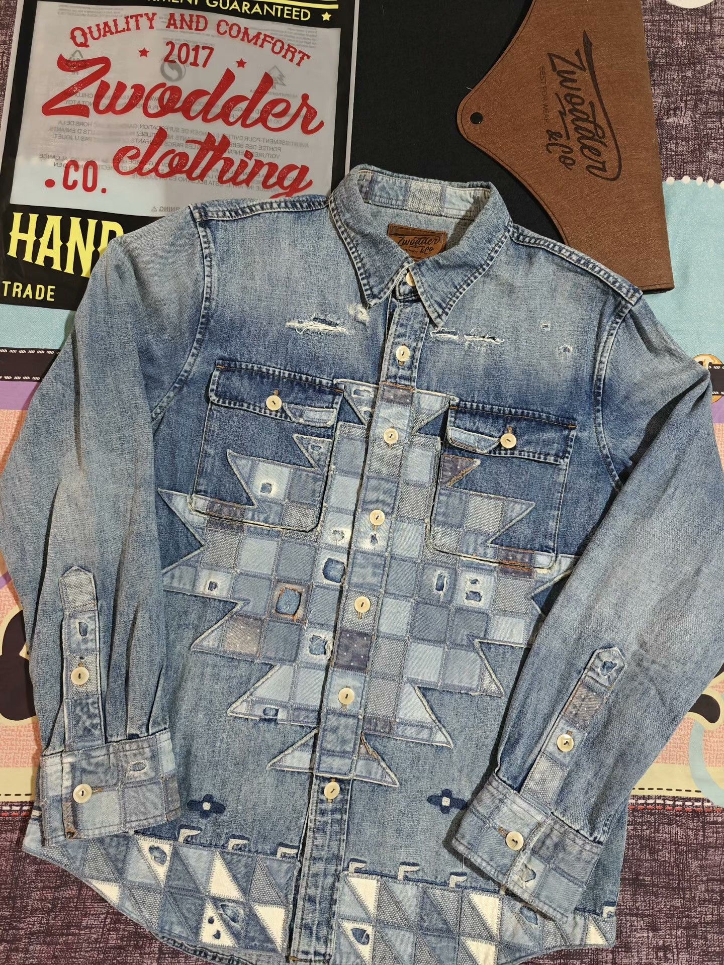 Battenwear Vintage American Western Distressed Patchwork Shirt Size US M / EU 48-50 / 2 - 1 Thumbnail