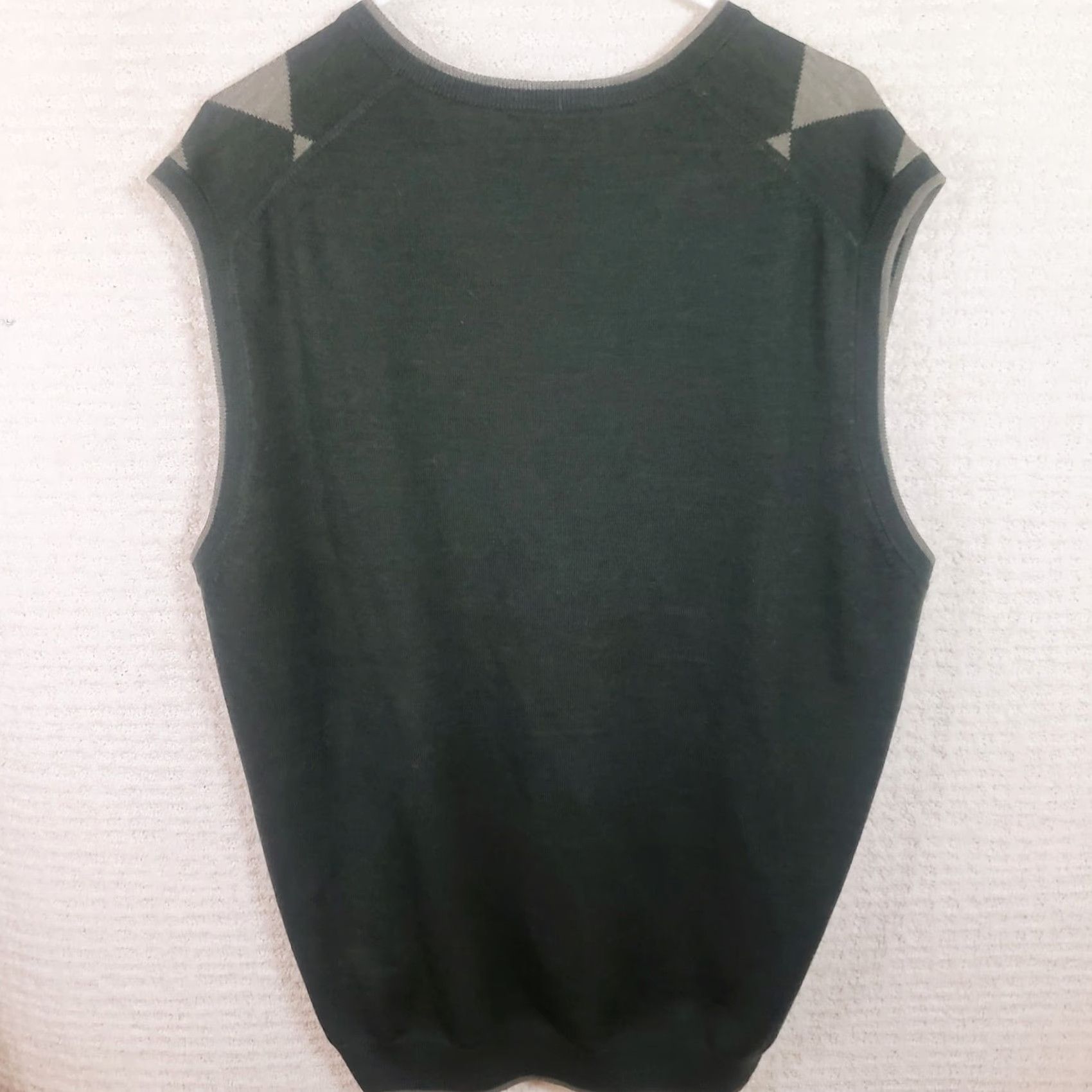 Brooks Brothers Brooks Brothers Sweater Vest Mens XL Fine Italian Merino Wool Argyle V-Neck Green Beige All Seasons Golf Walking Size US XL / EU 56 / 4 - 5 Thumbnail