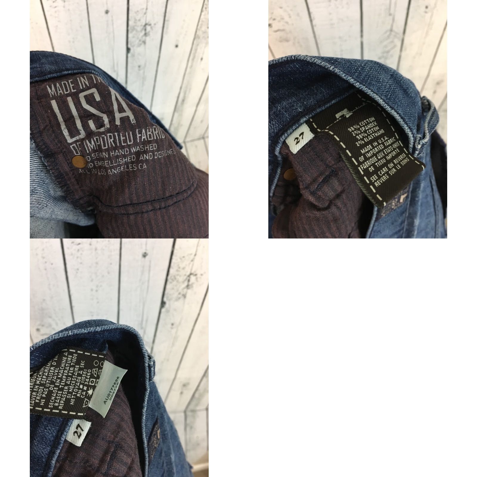 7 For All Mankind VINTAGE 7 FOR ALL MANKIND 7FAM Cropped Embellished Button Fly Jeans Women's Size 27 Size 27" / US 4 / IT 40 - 8 Thumbnail