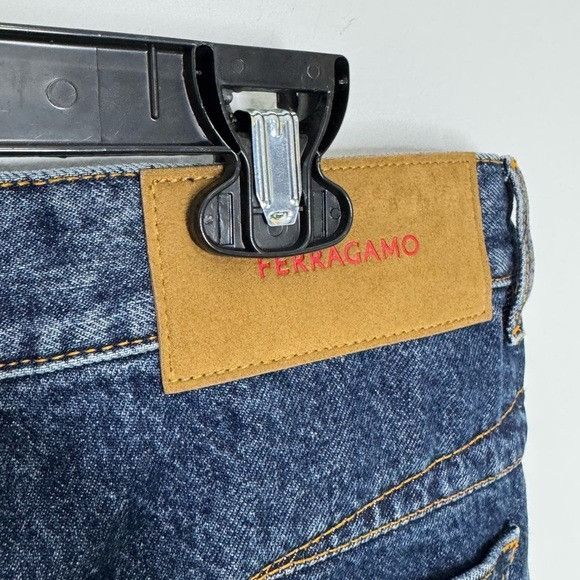 Salvatore Ferragamo Ferragamo Marmorizzato Cotton Denim Jeans Blue Men’s IT 52/U Size US 36 / EU 52 - 4 Thumbnail