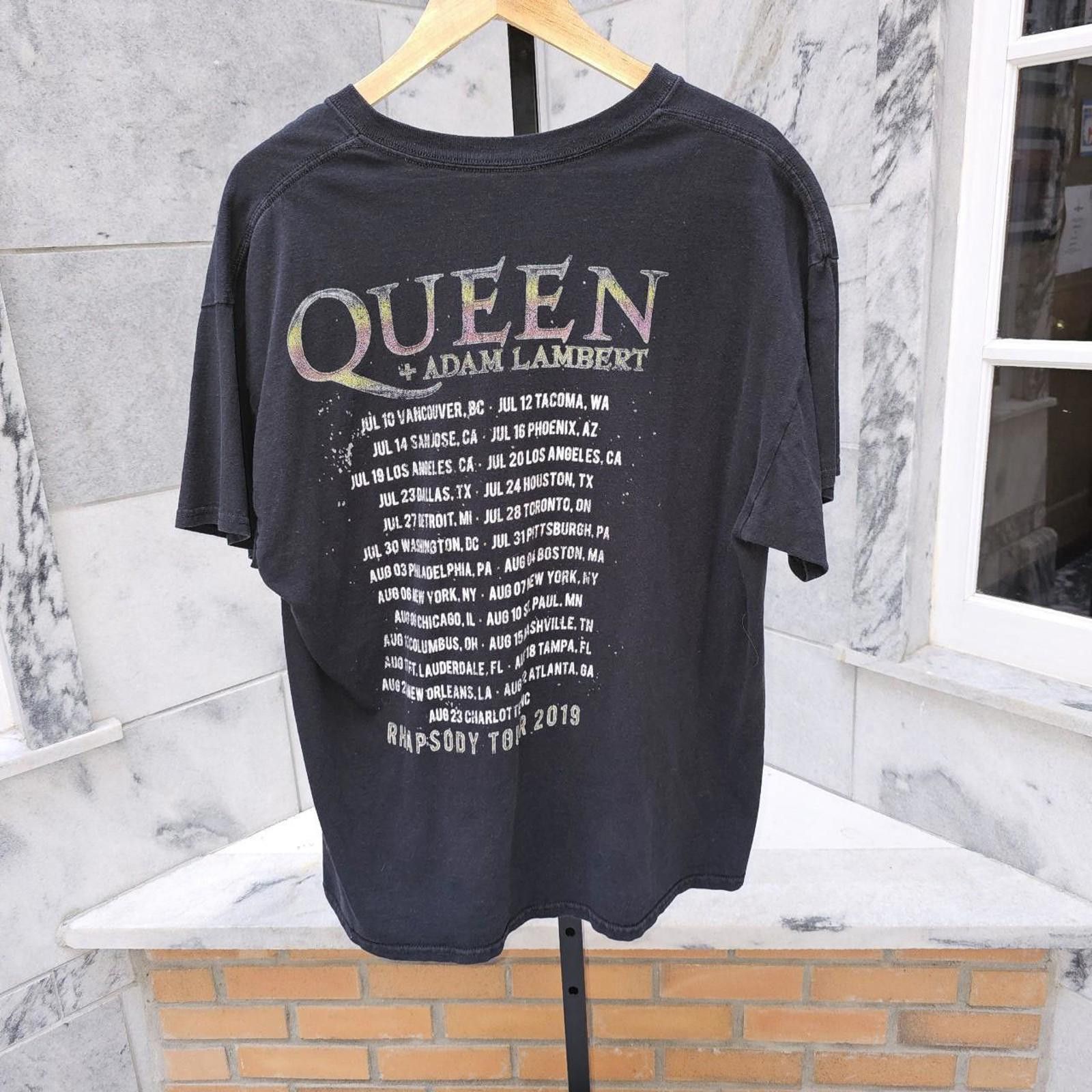 Other Men's Queen +Adam Lambert Tour T-shirt Size US XL / EU 56 / 4 - 5 Thumbnail