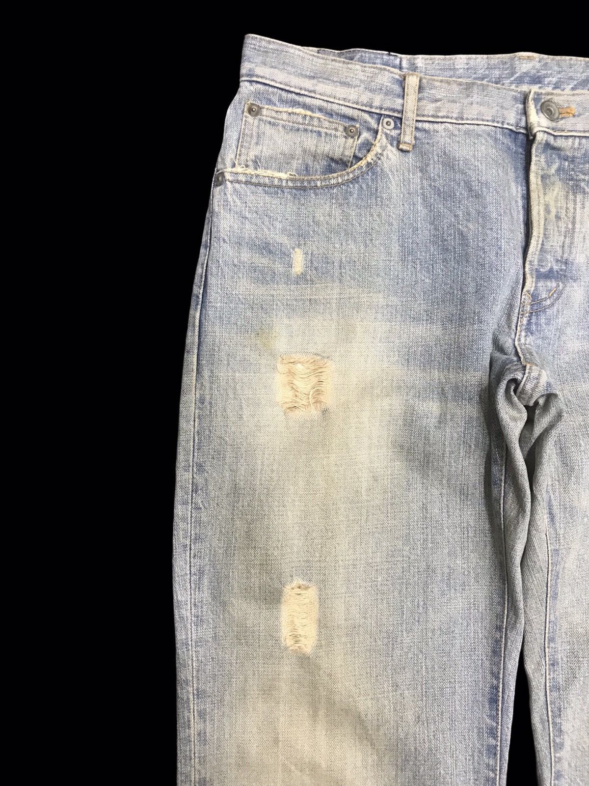 Japanese Brand × Tete Homme 💥ARCHIVAL💥TETE HOMME DIRTY DISTRESSED DENIM F129 Size US 34 / EU 50 - 4 Thumbnail