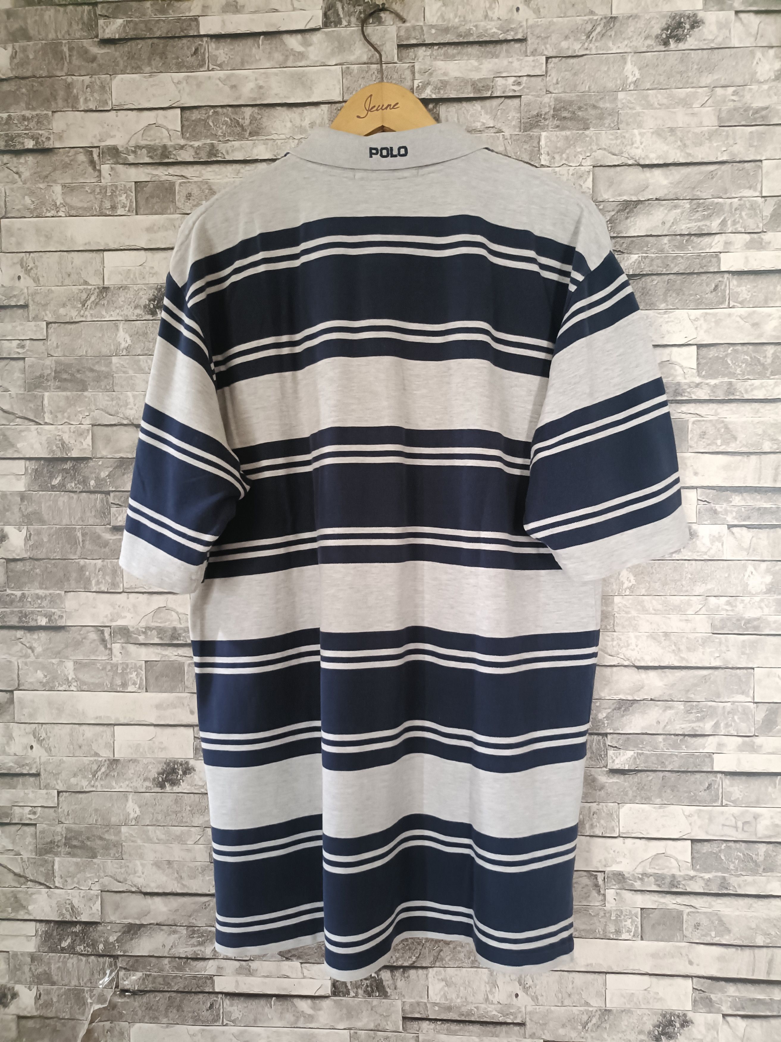 Polo Ralph Lauren Vintage Polo golf Ralph lauren stripe polo shirt Size US XXL / EU 58 / 5 - 3 Thumbnail